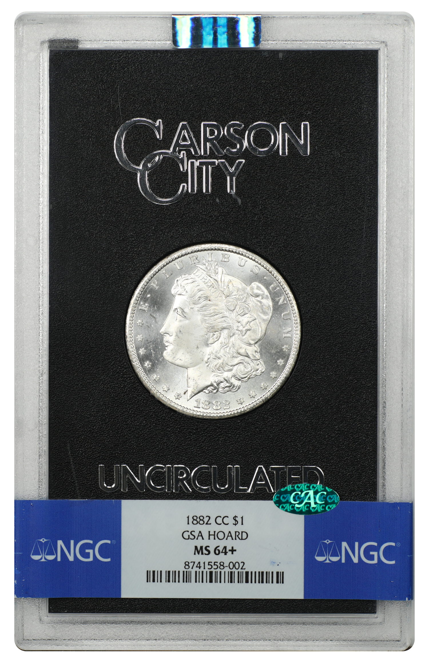 GSA: 1882-CC $1 NGC/CAC MS64+