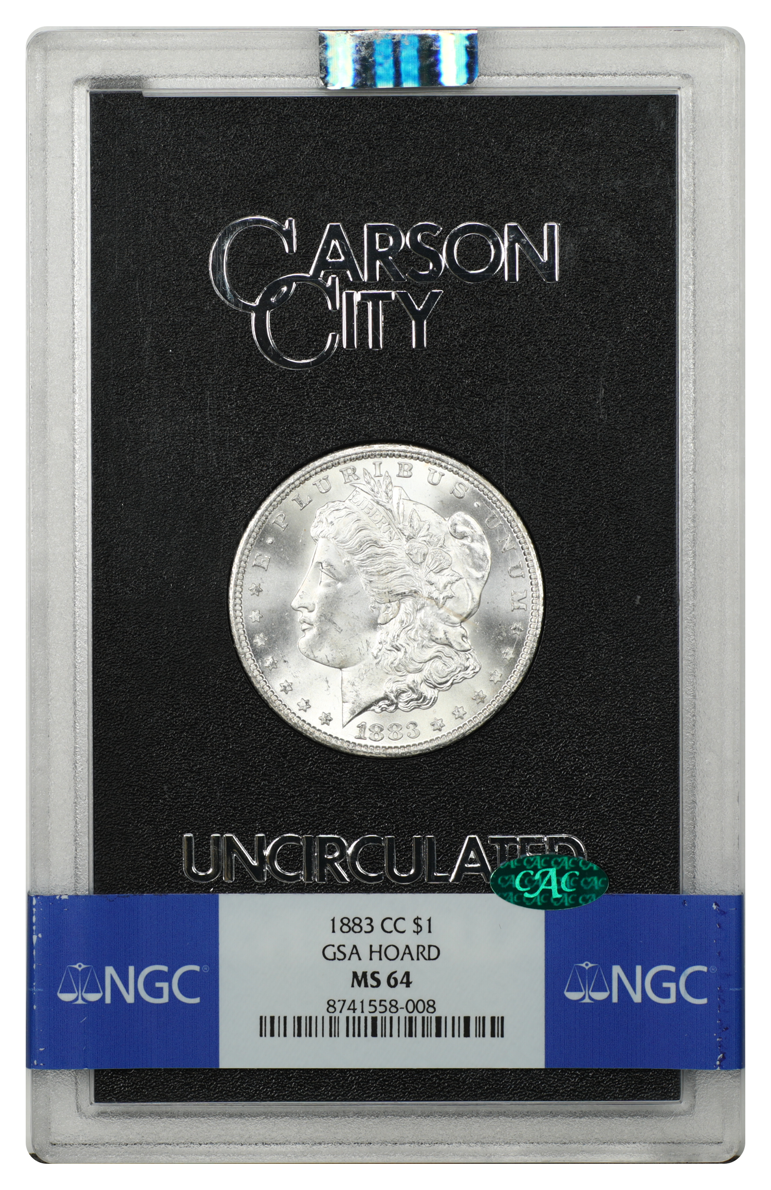 GSA: 1883-CC $1 NGC/CAC MS64