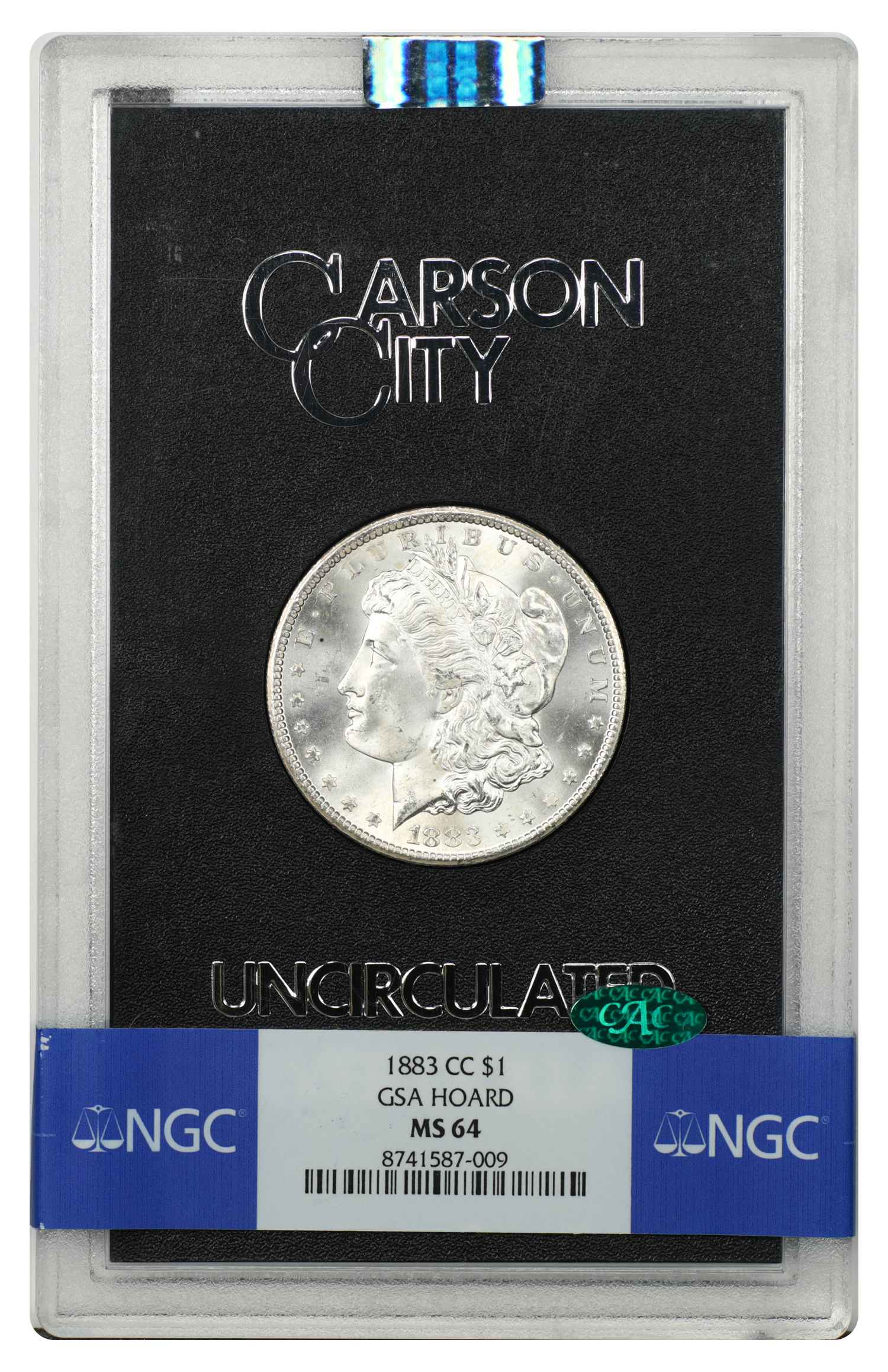 GSA: 1883-CC $1 NGC/CAC MS64