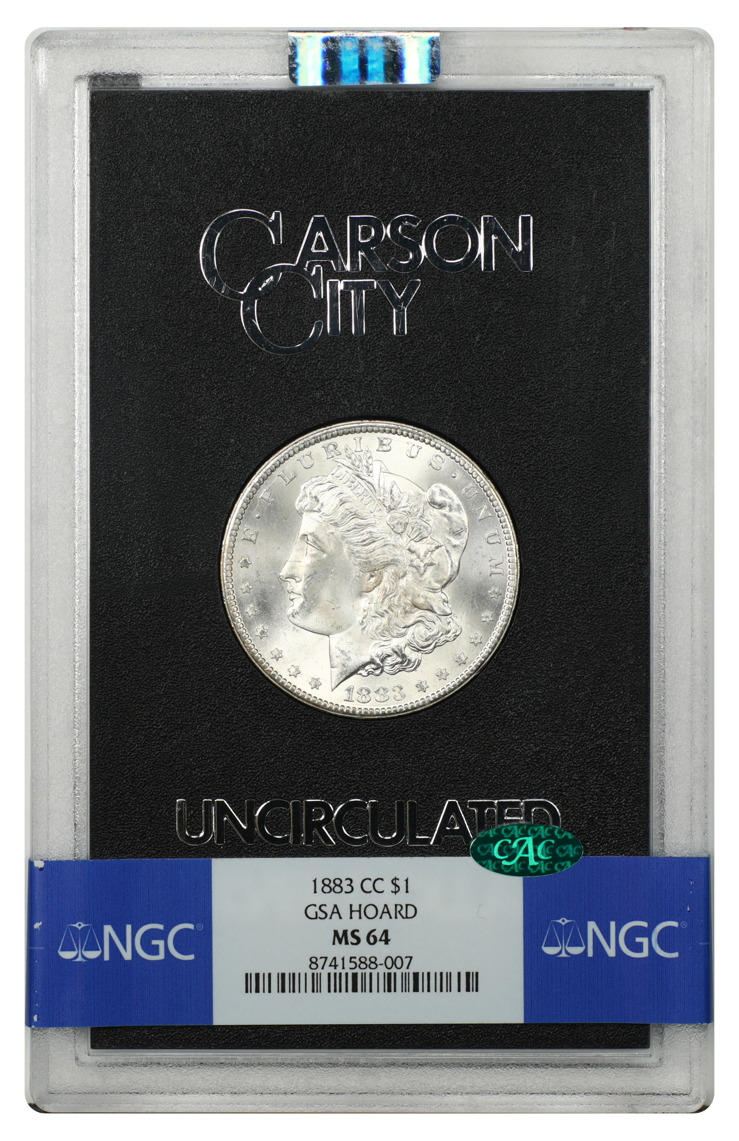 GSA: 1883-CC $1 NGC/CAC MS64