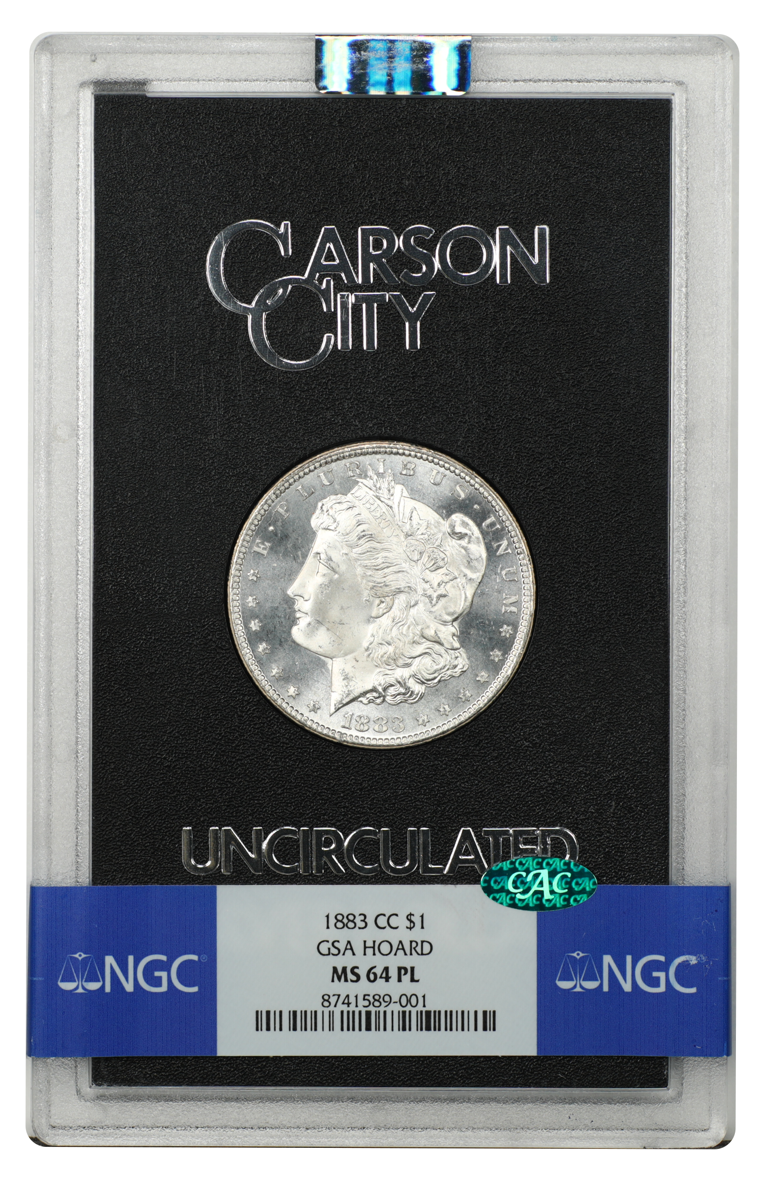 GSA: 1883-CC $1 NGC/CAC MS64PL