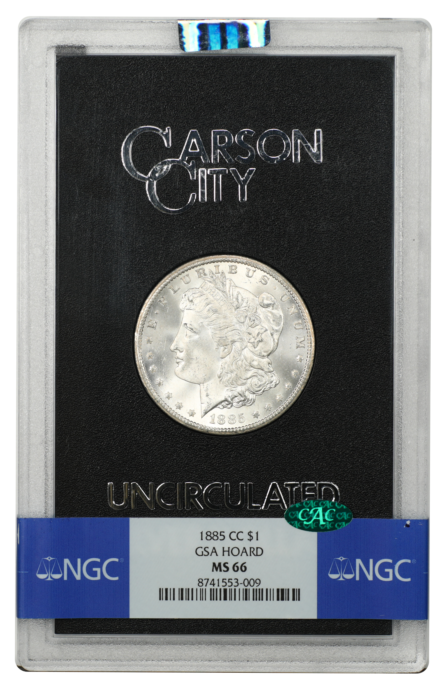 GSA: 1885-CC $1 NGC/CAC MS66