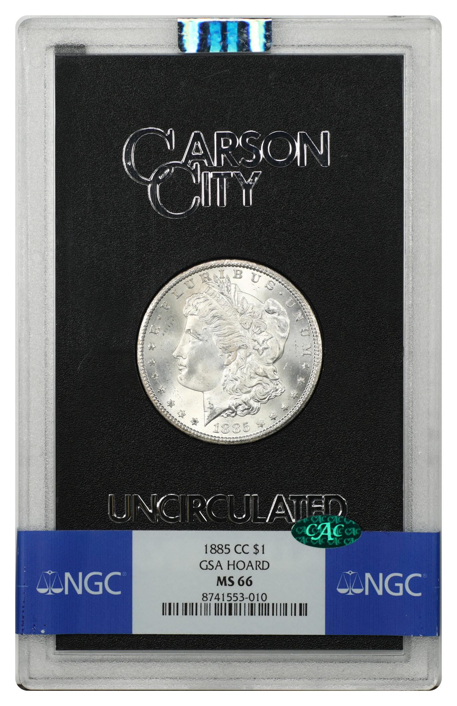 GSA: 1885-CC $1 NGC/CAC MS66
