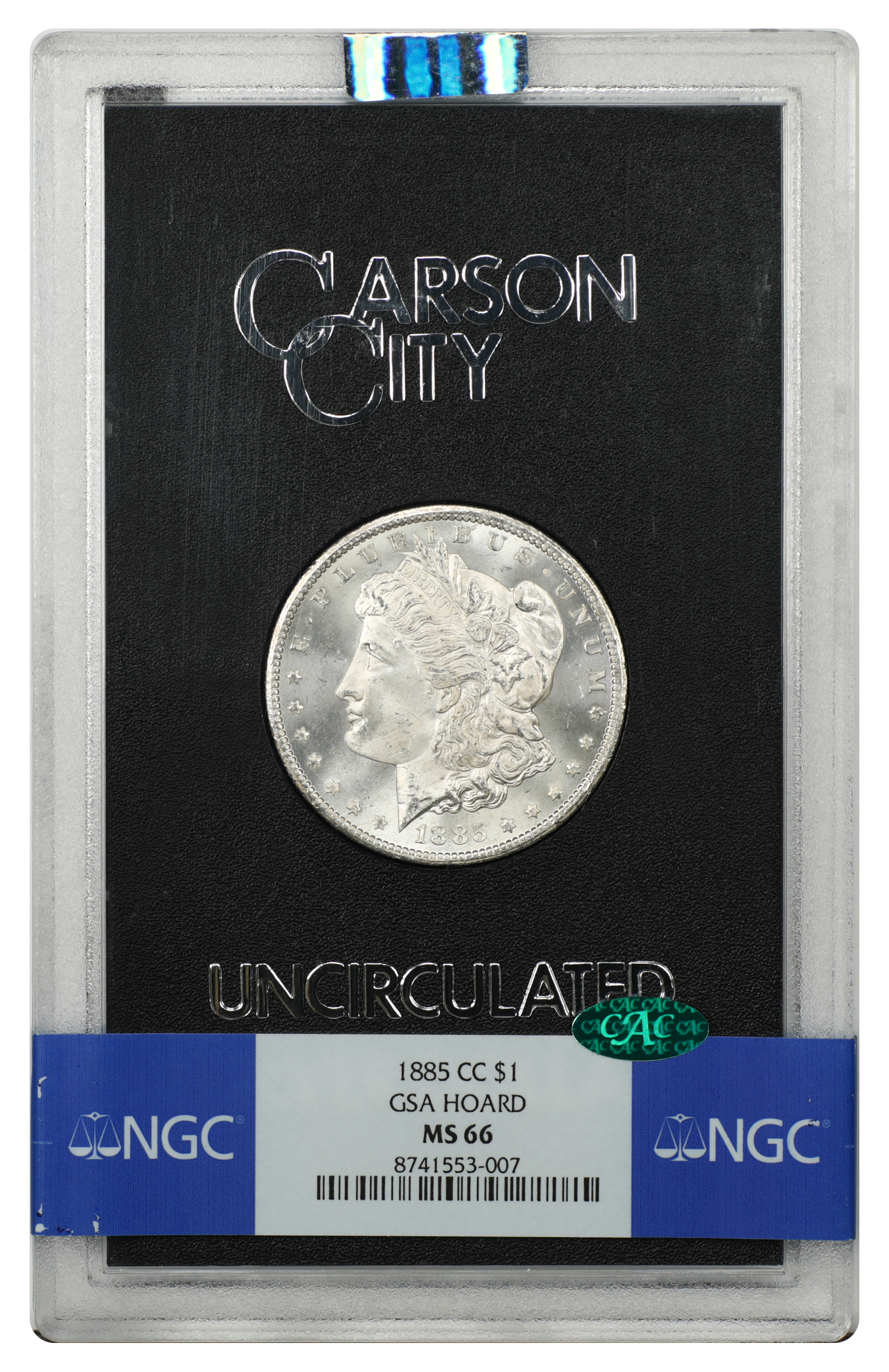 GSA: 1885-CC $1 NGC/CAC MS66