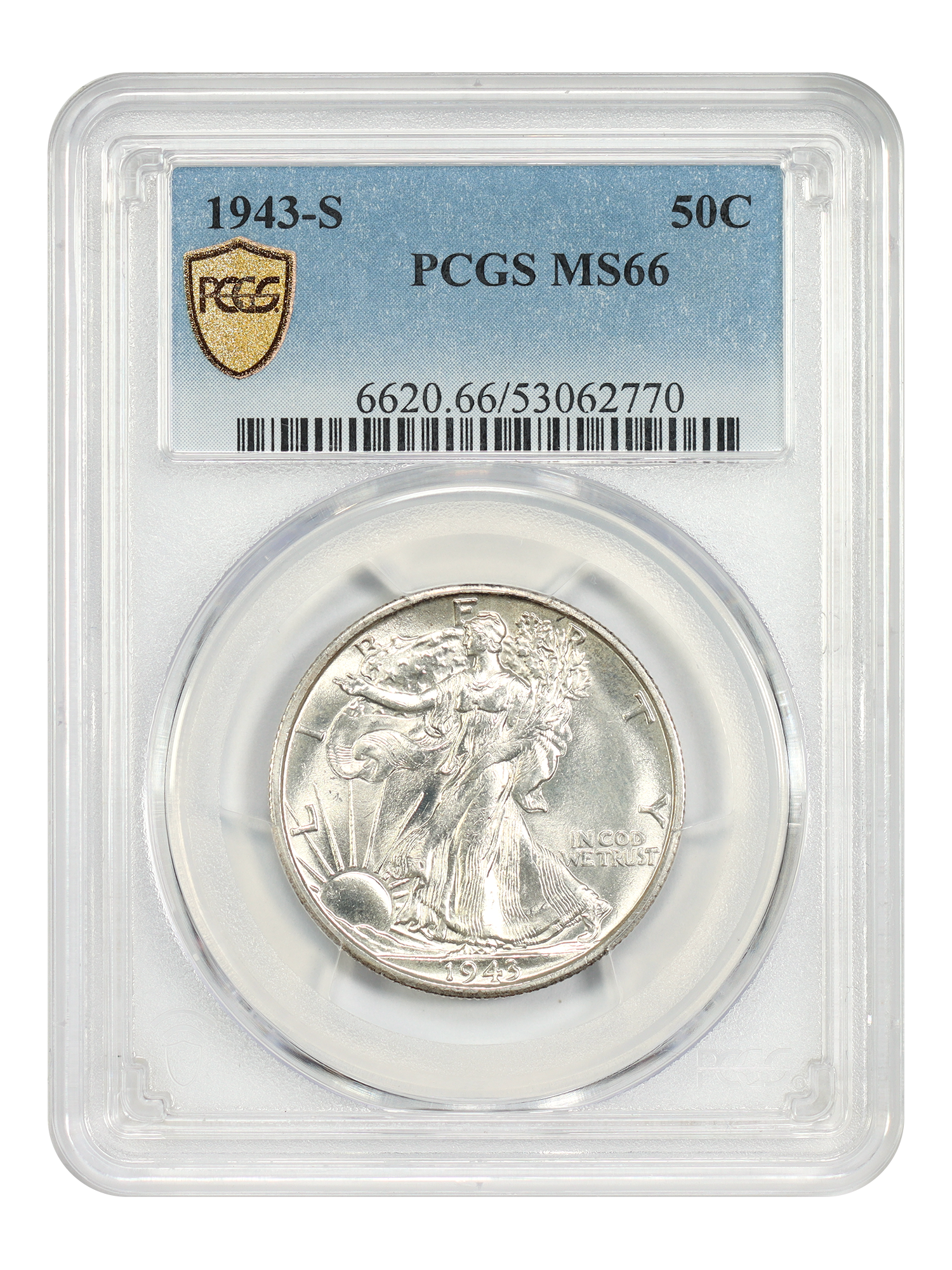 1943-S 50C PCGS MS66