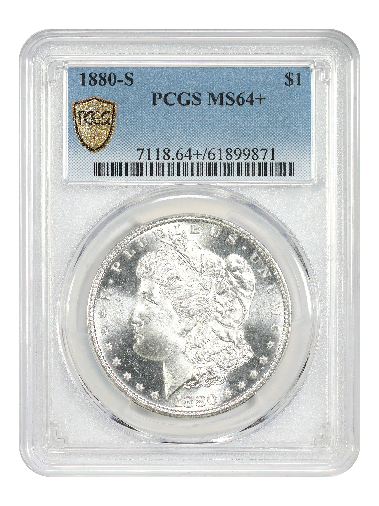 1880-S $1 PCGS MS64+