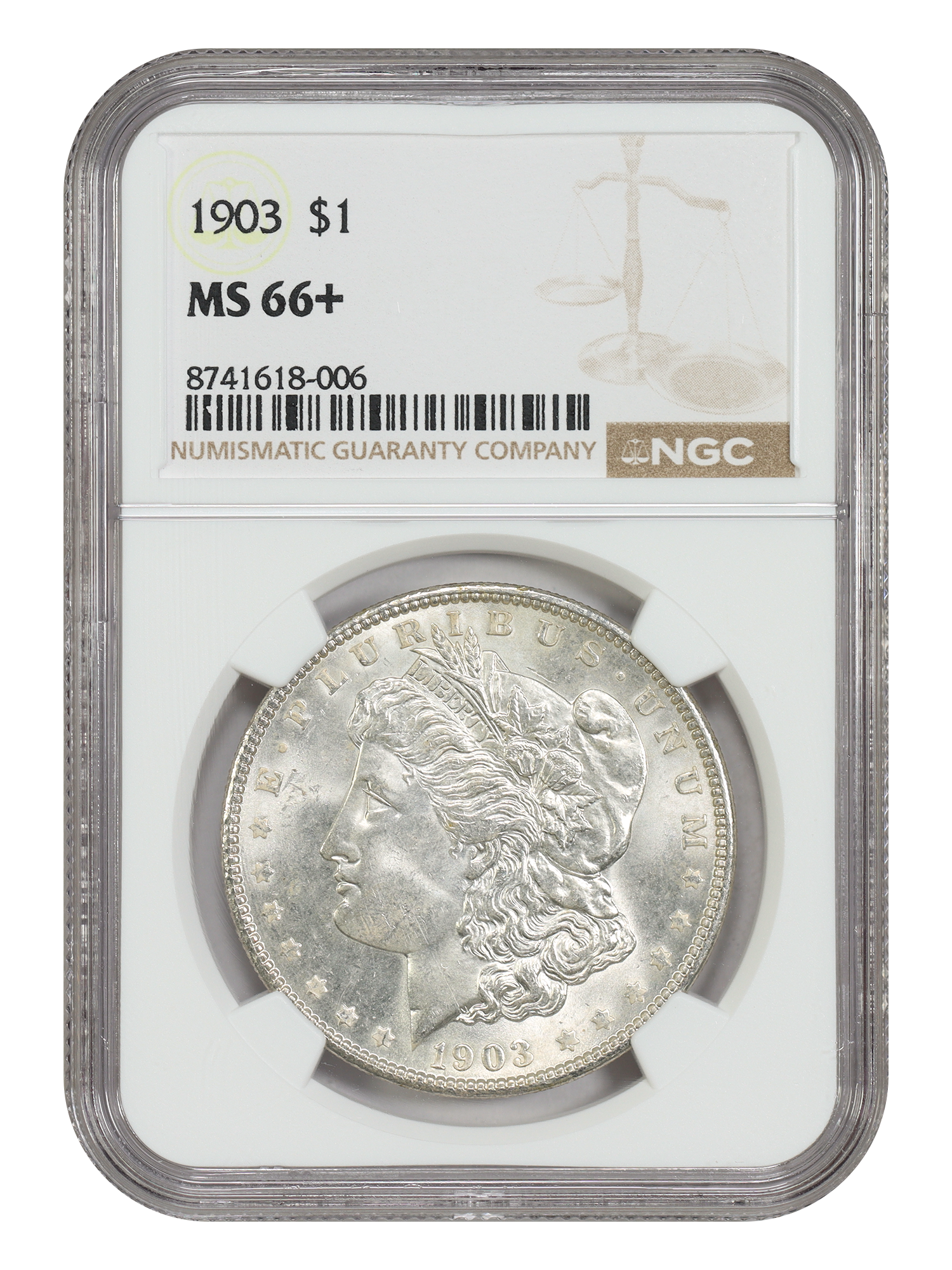 1903 $1 NGC MS66+