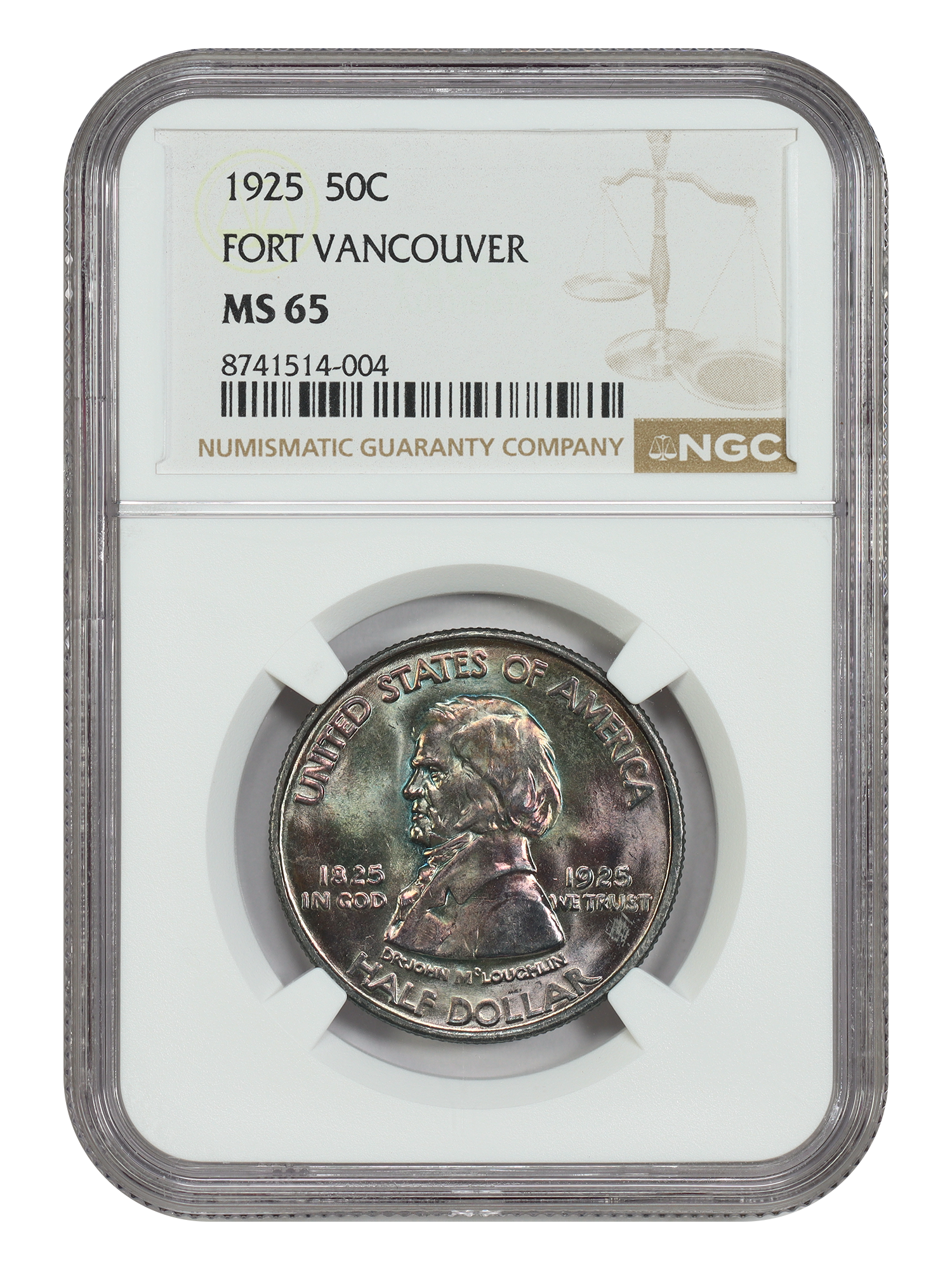 1925 50C Vancouver NGC MS65