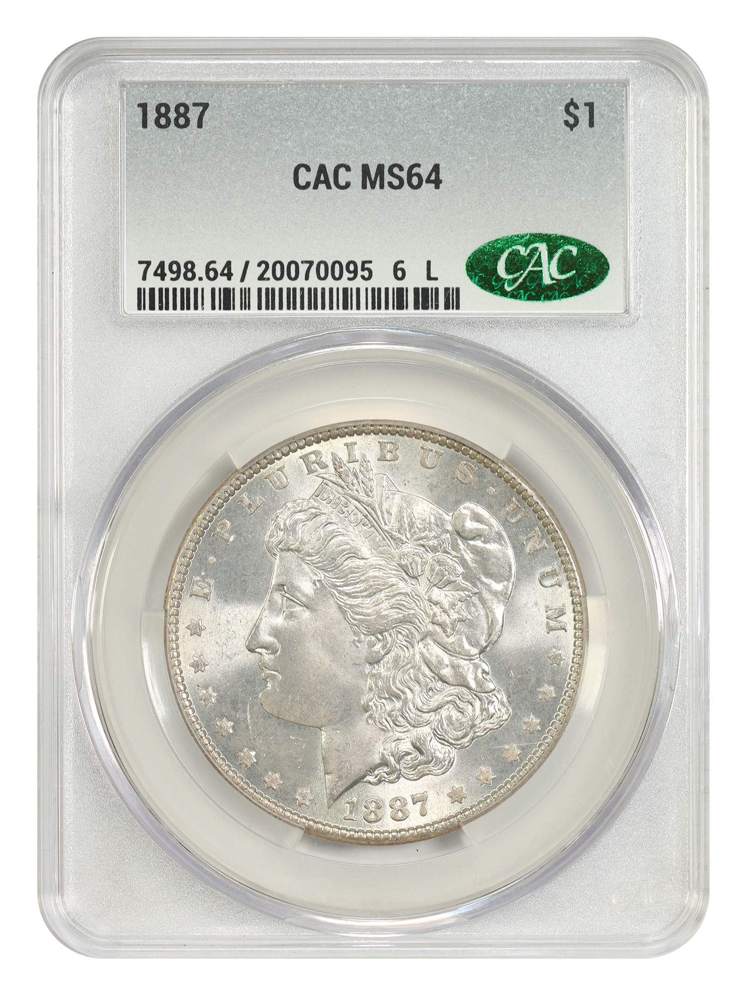 1887 $1 CACG MS64