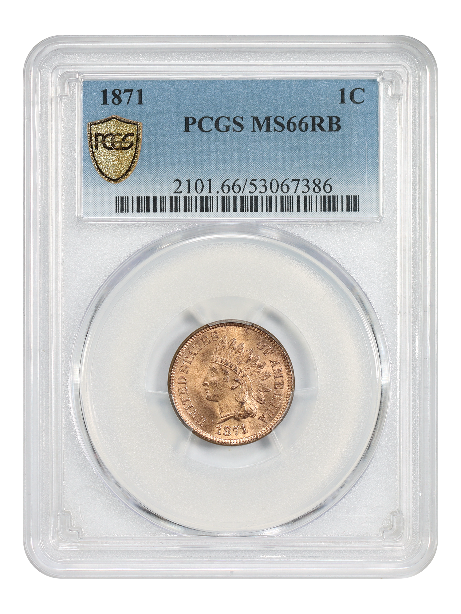 1871 1C PCGS MS66RB