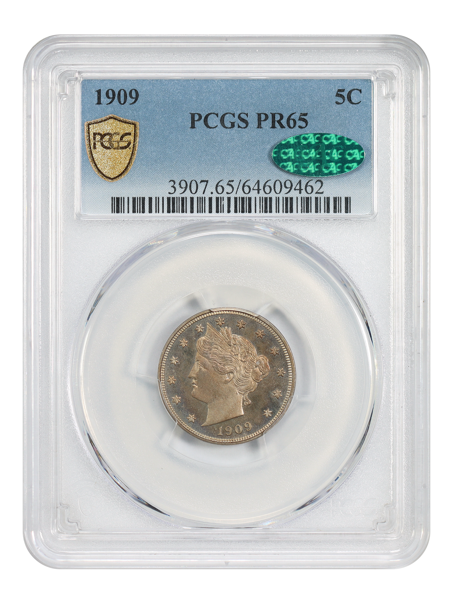 1909 5C PCGS/CAC PR65