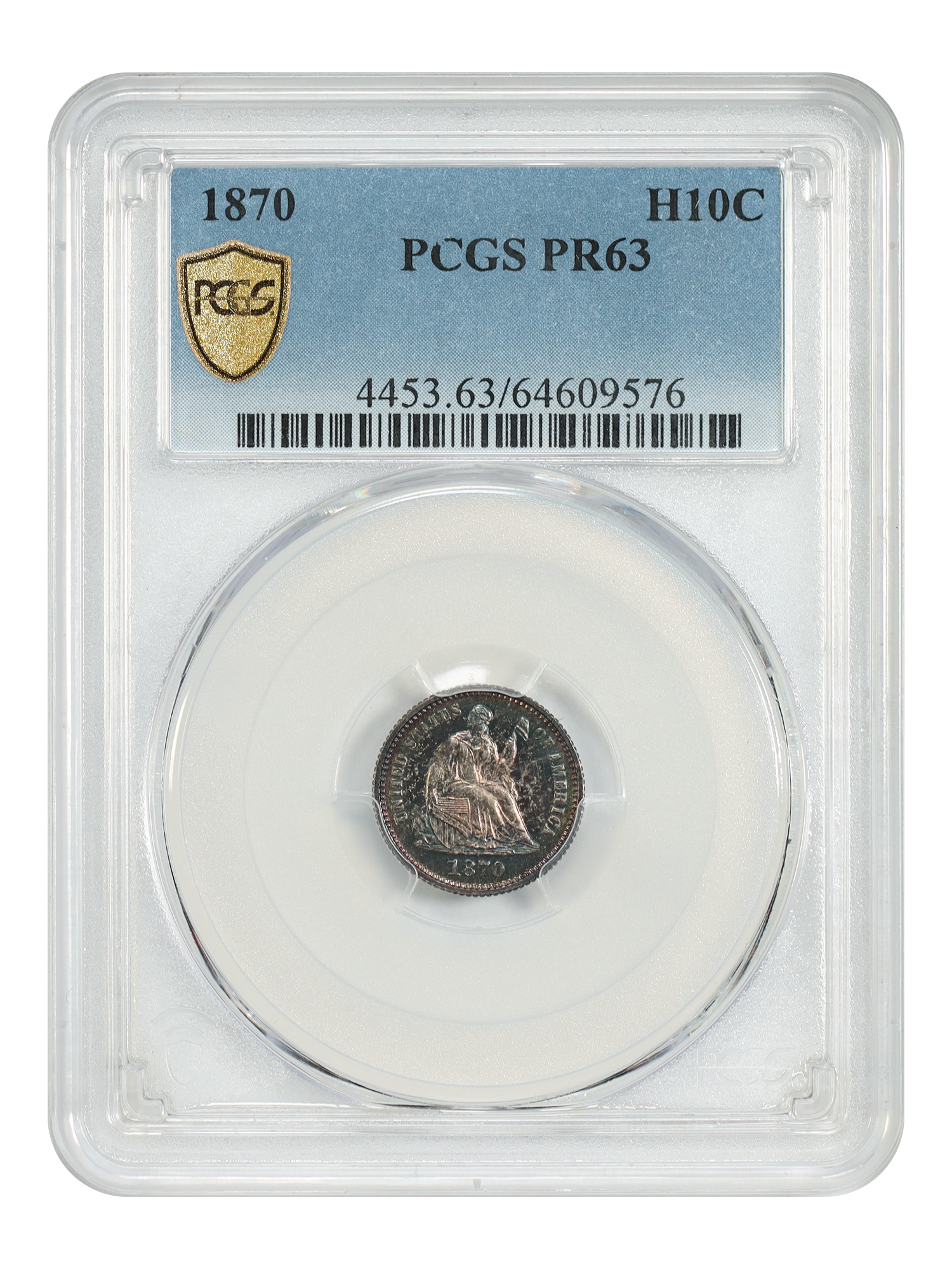 1870 H10C PCGS PR63
