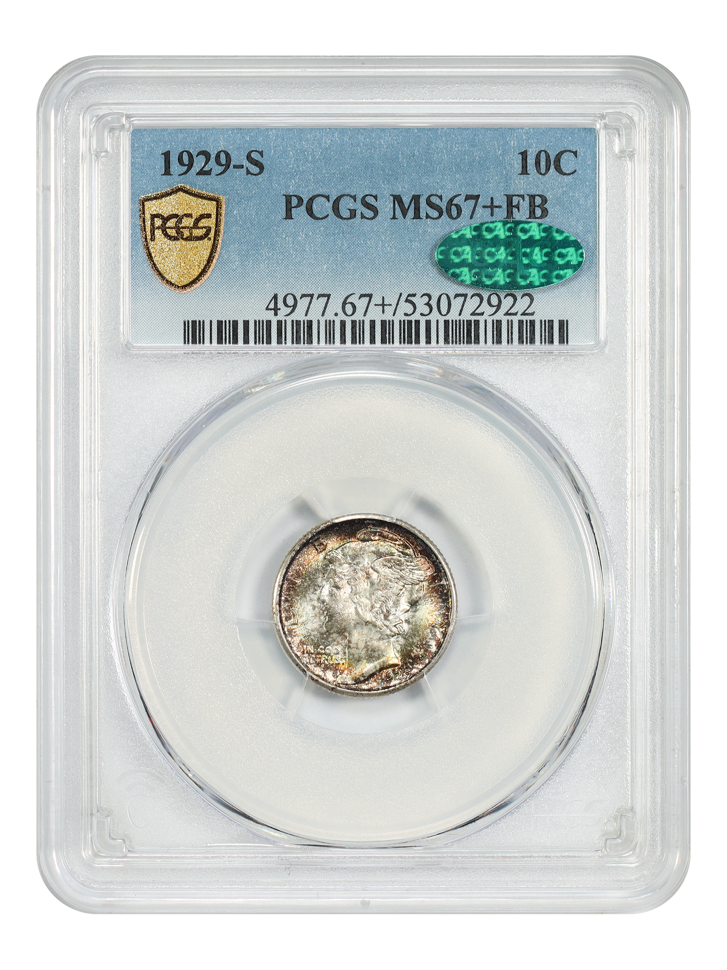 1929-S 10C PCGS/CAC MS67+FB