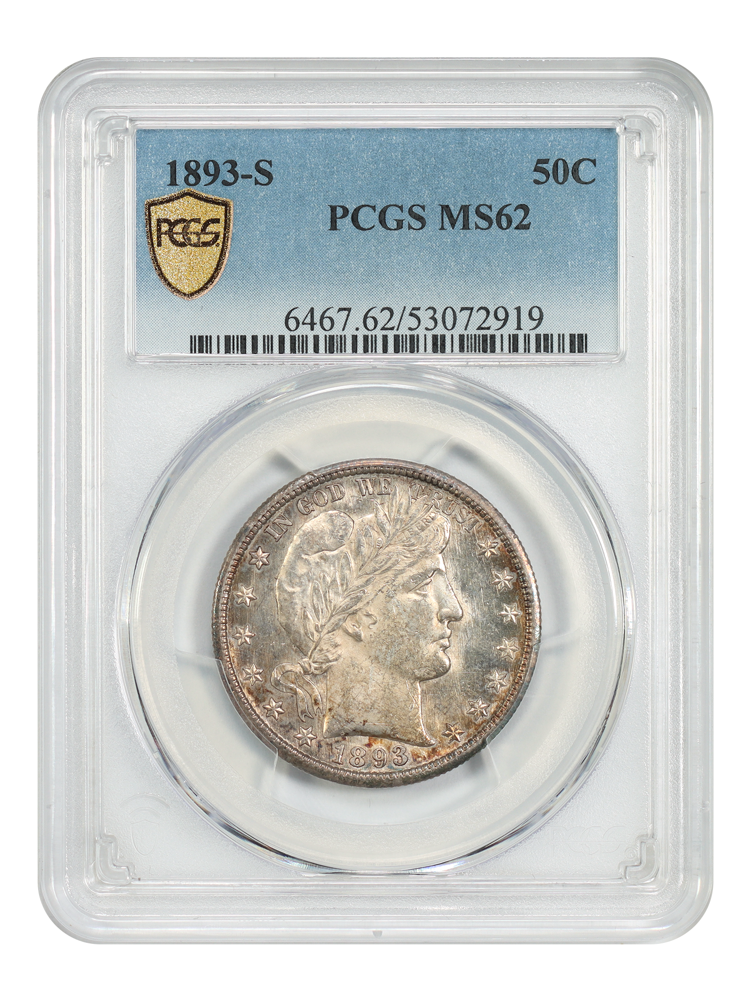 1893-S 50C PCGS MS62