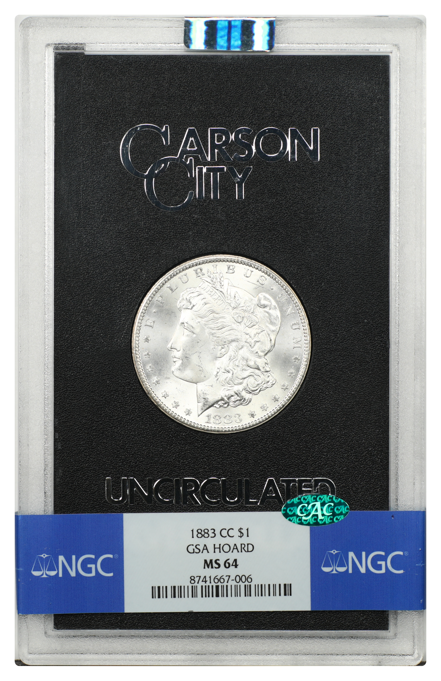 GSA: 1883-CC $1 NGC/CAC MS64