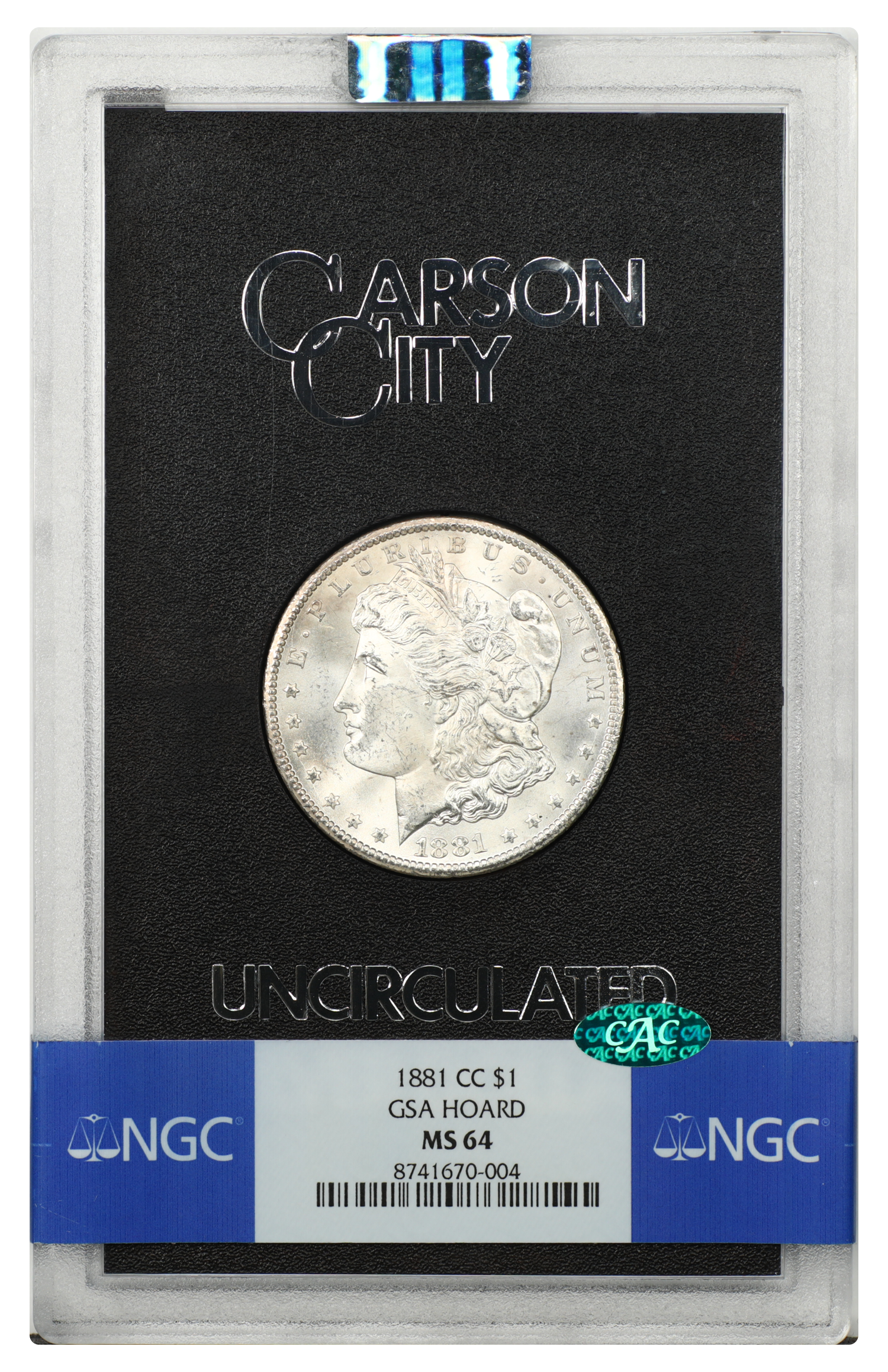 GSA: 1881-CC $1 NGC/CAC MS64