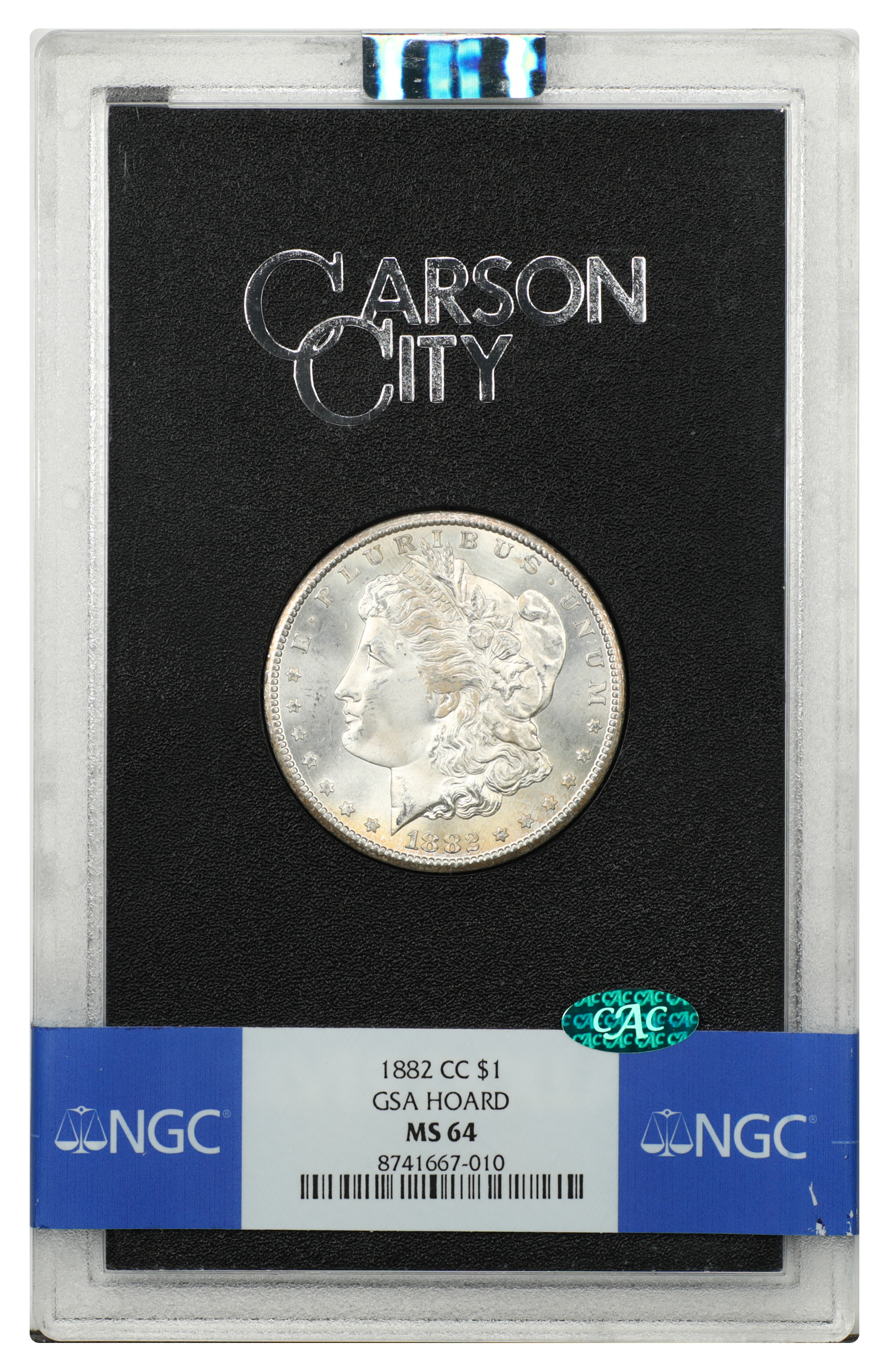 GSA: 1882-CC $1 NGC/CAC MS64