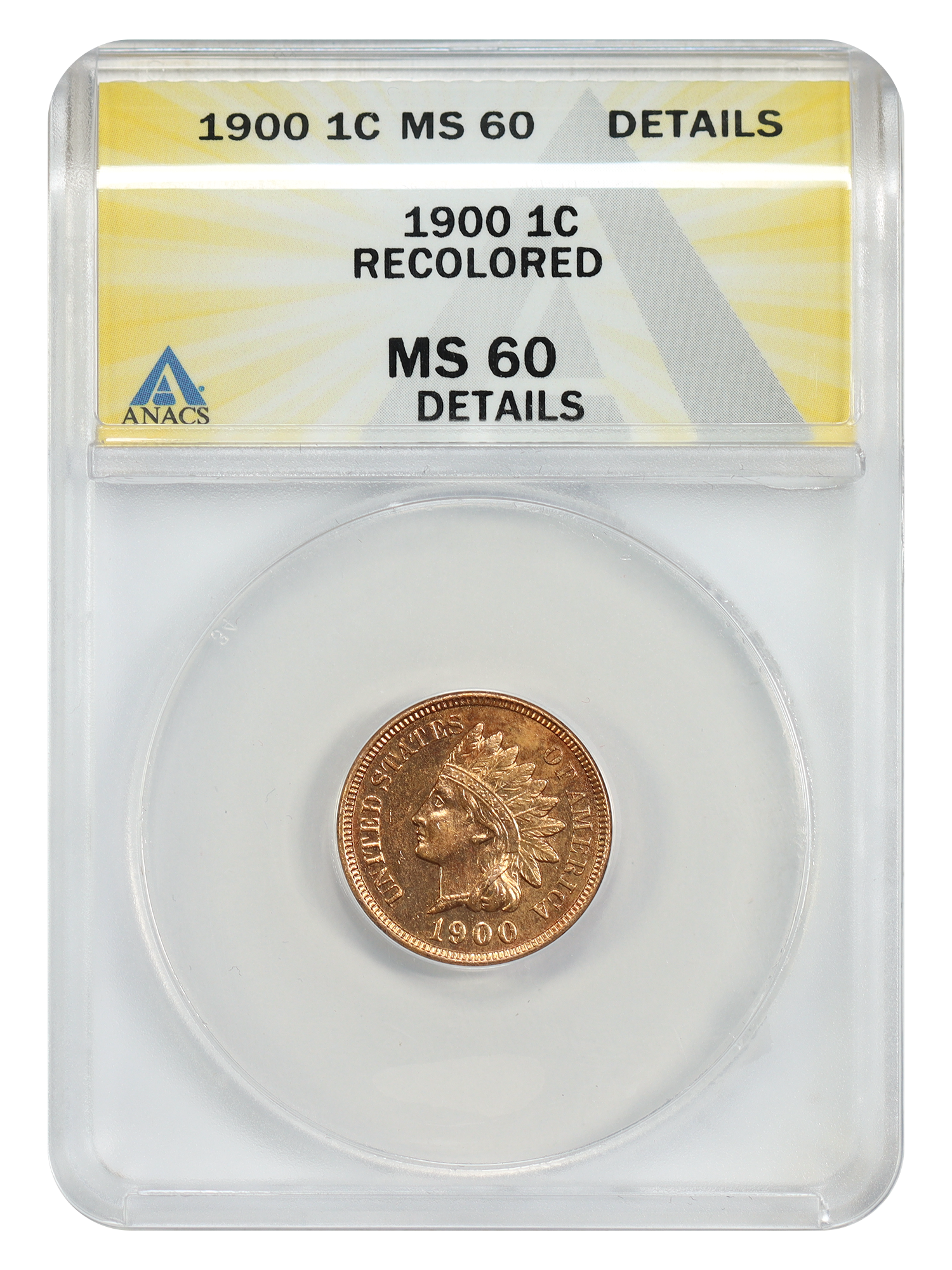 1900 1C ANACS UNC Details (Recolored)