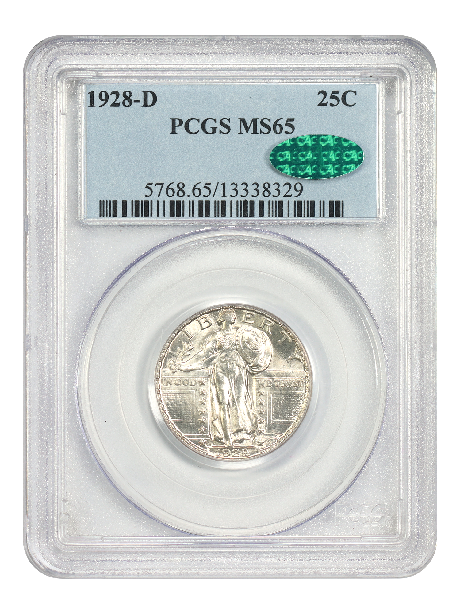1928-D 25C PCGS/CAC MS65