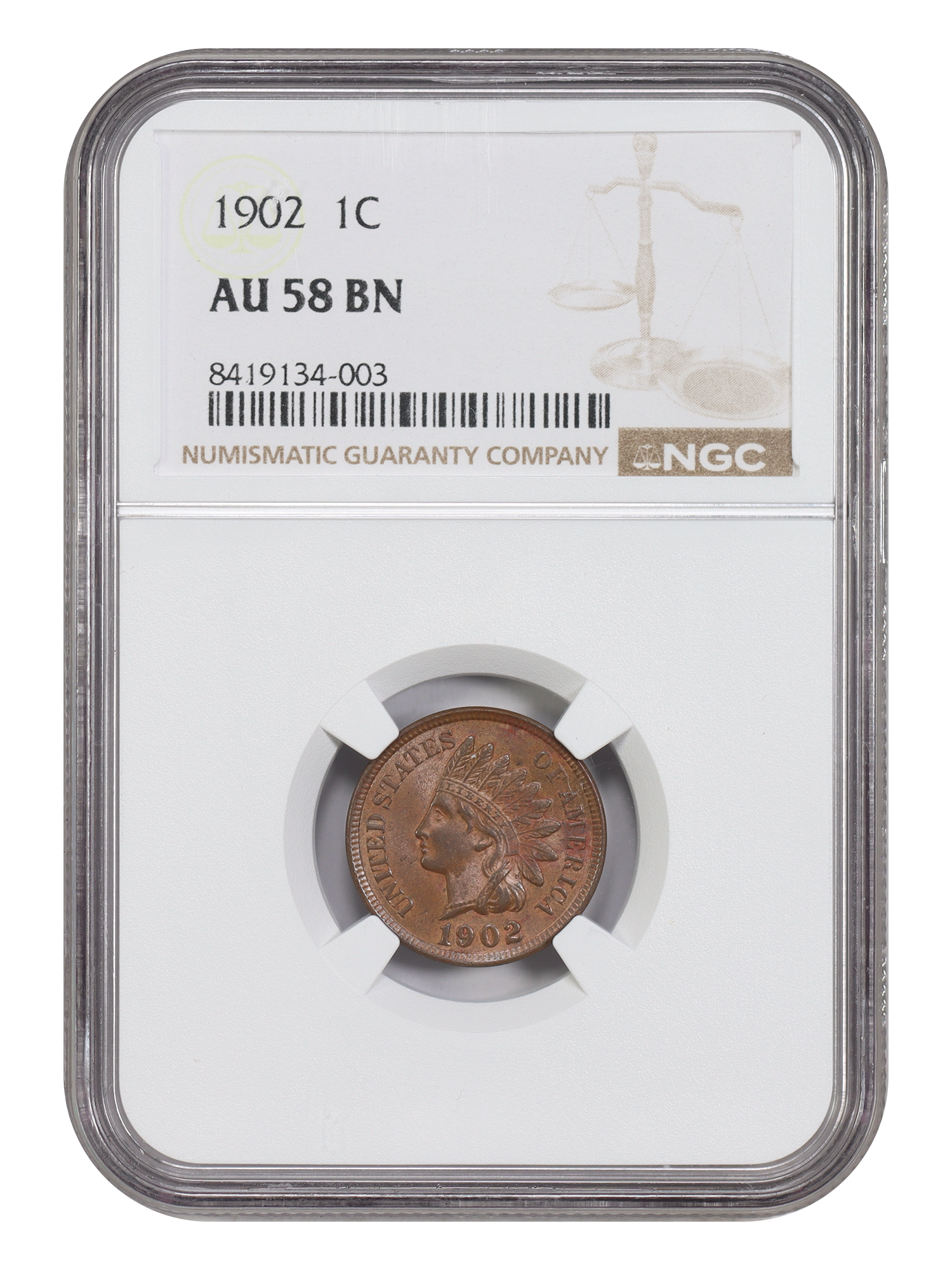 1902 1C NGC AU58
