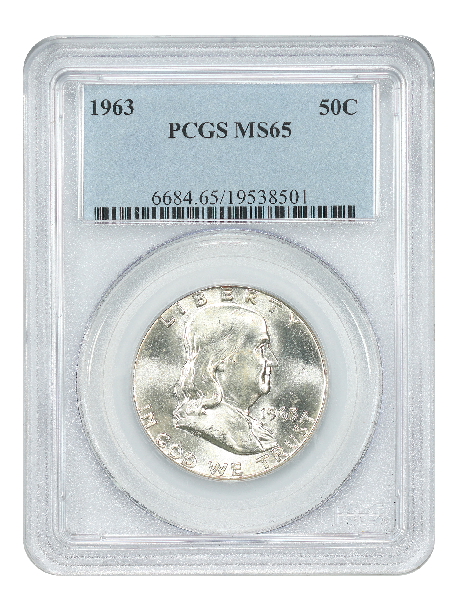 1963 50C PCGS MS65