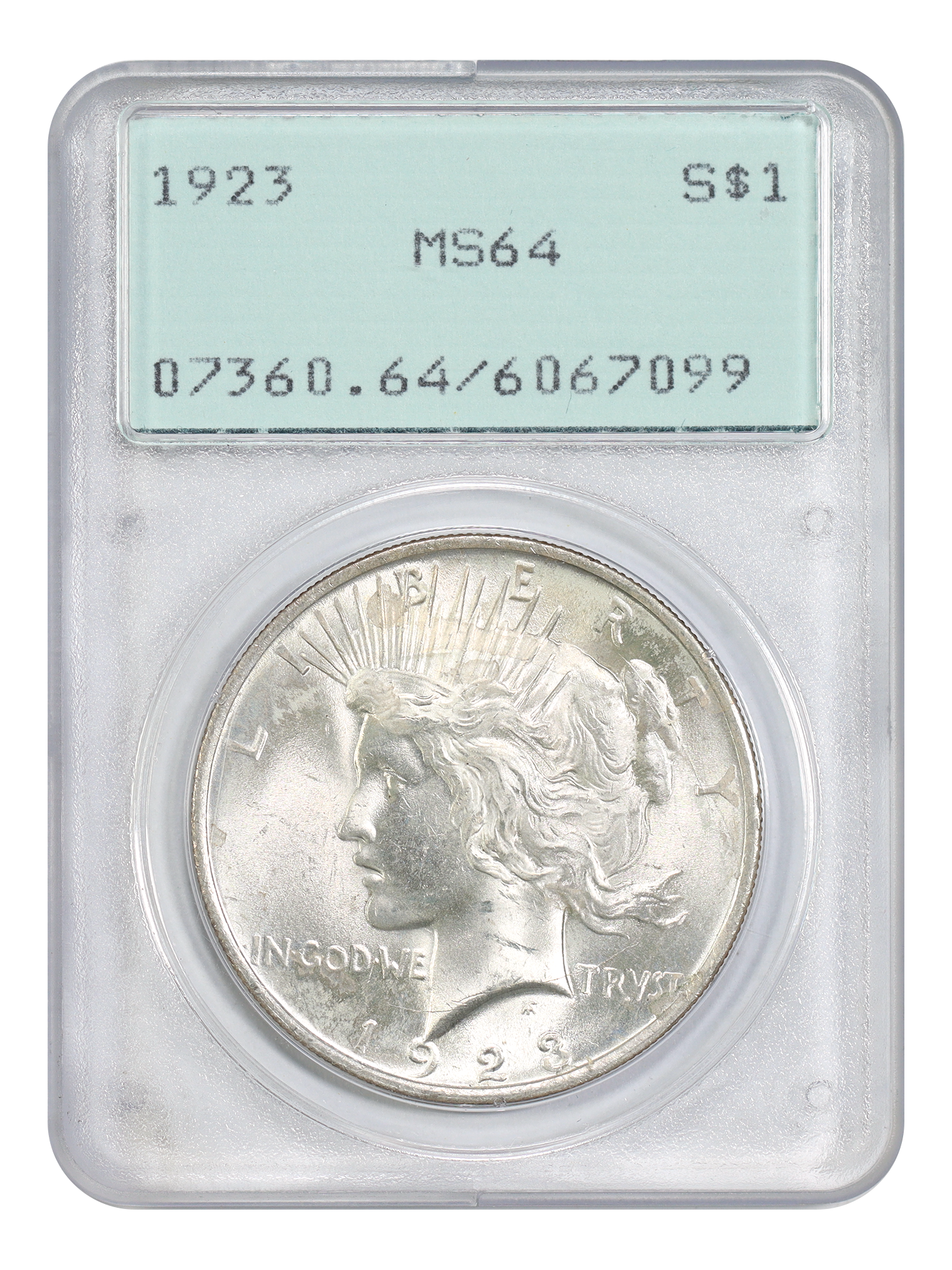 1923 $1 PCGS MS64 (OGH Rattler)