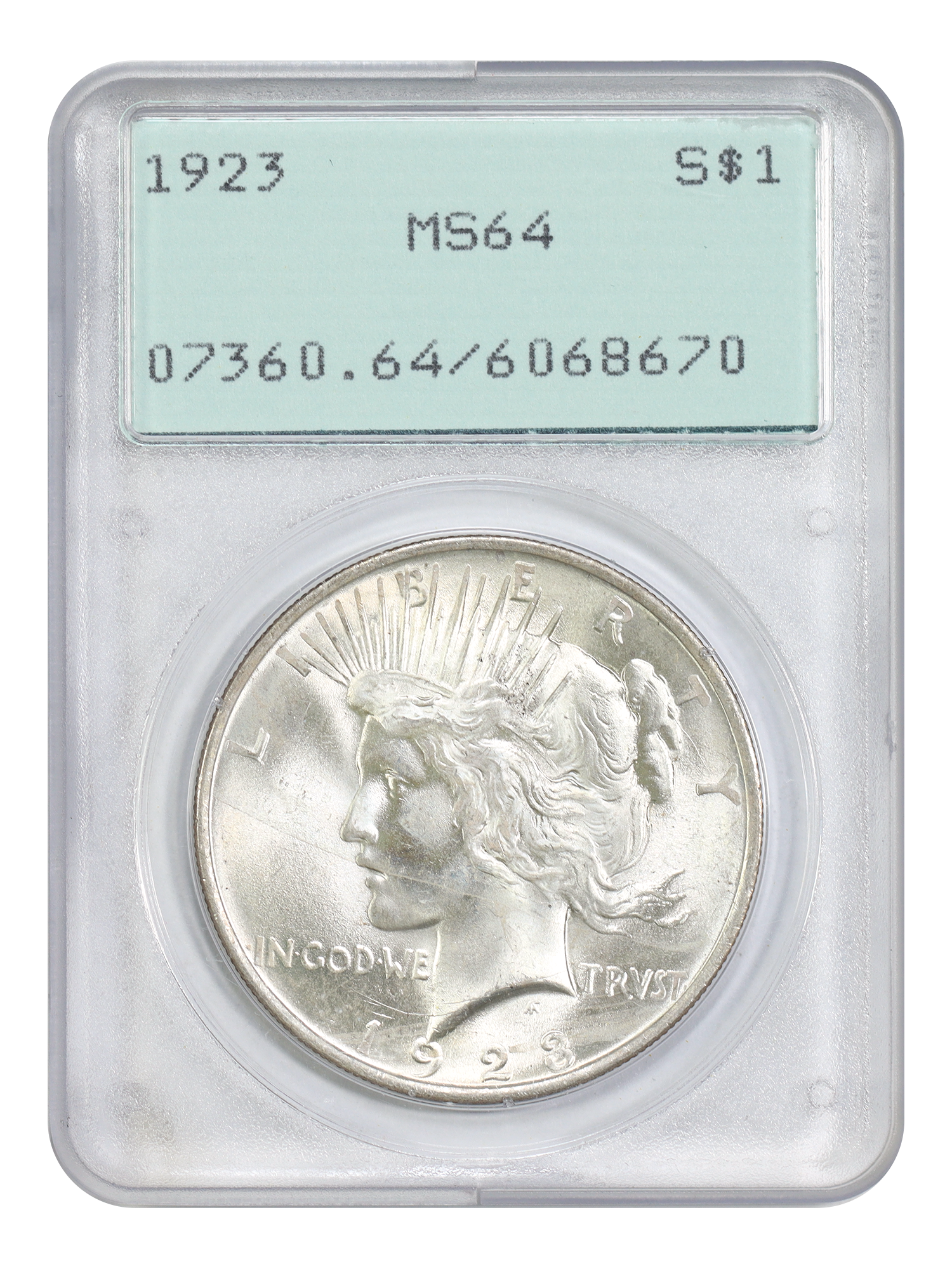 1923 $1 PCGS MS64 (OGH Rattler)
