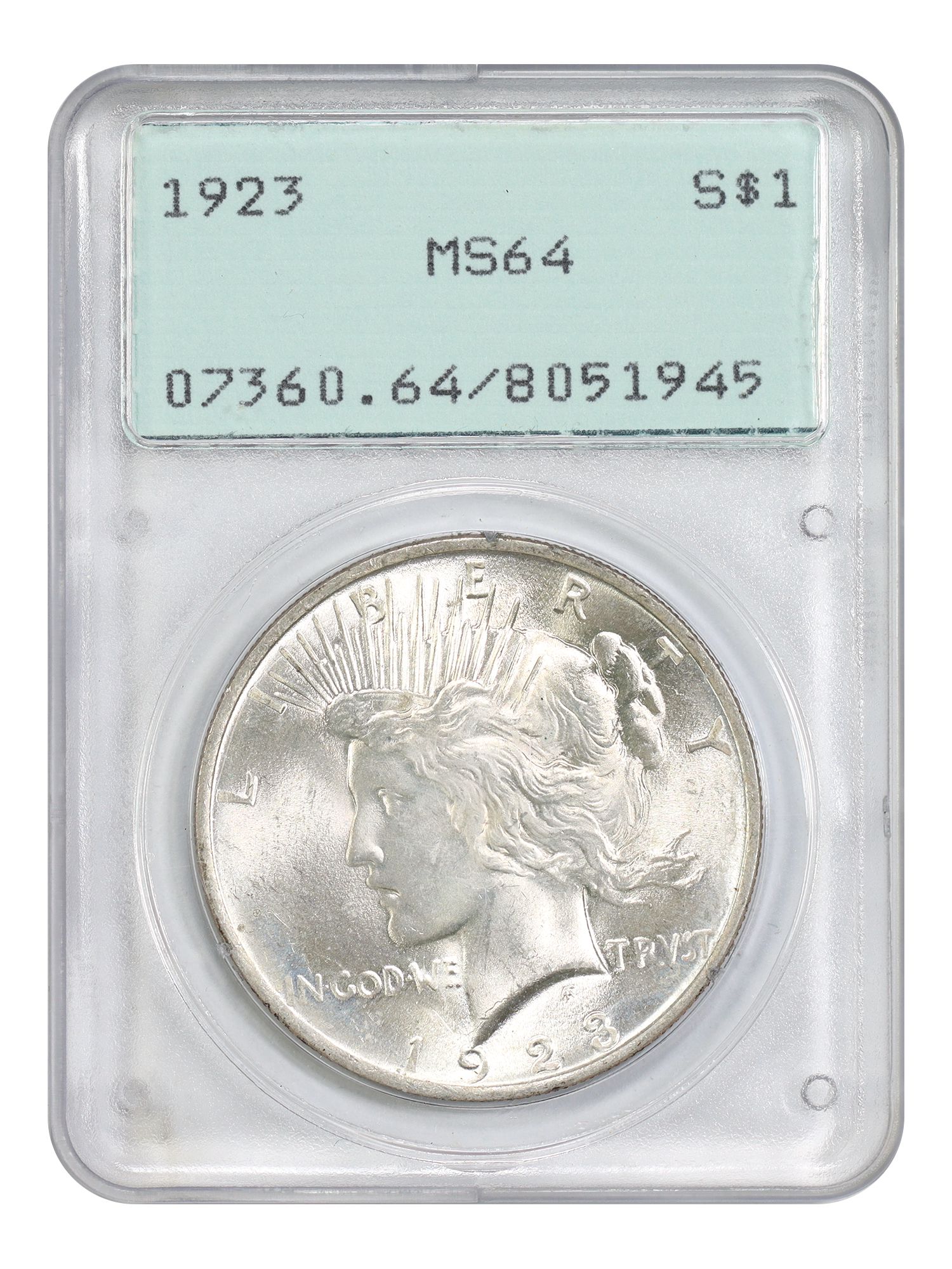 1923 $1 PCGS MS64 (OGH Rattler)