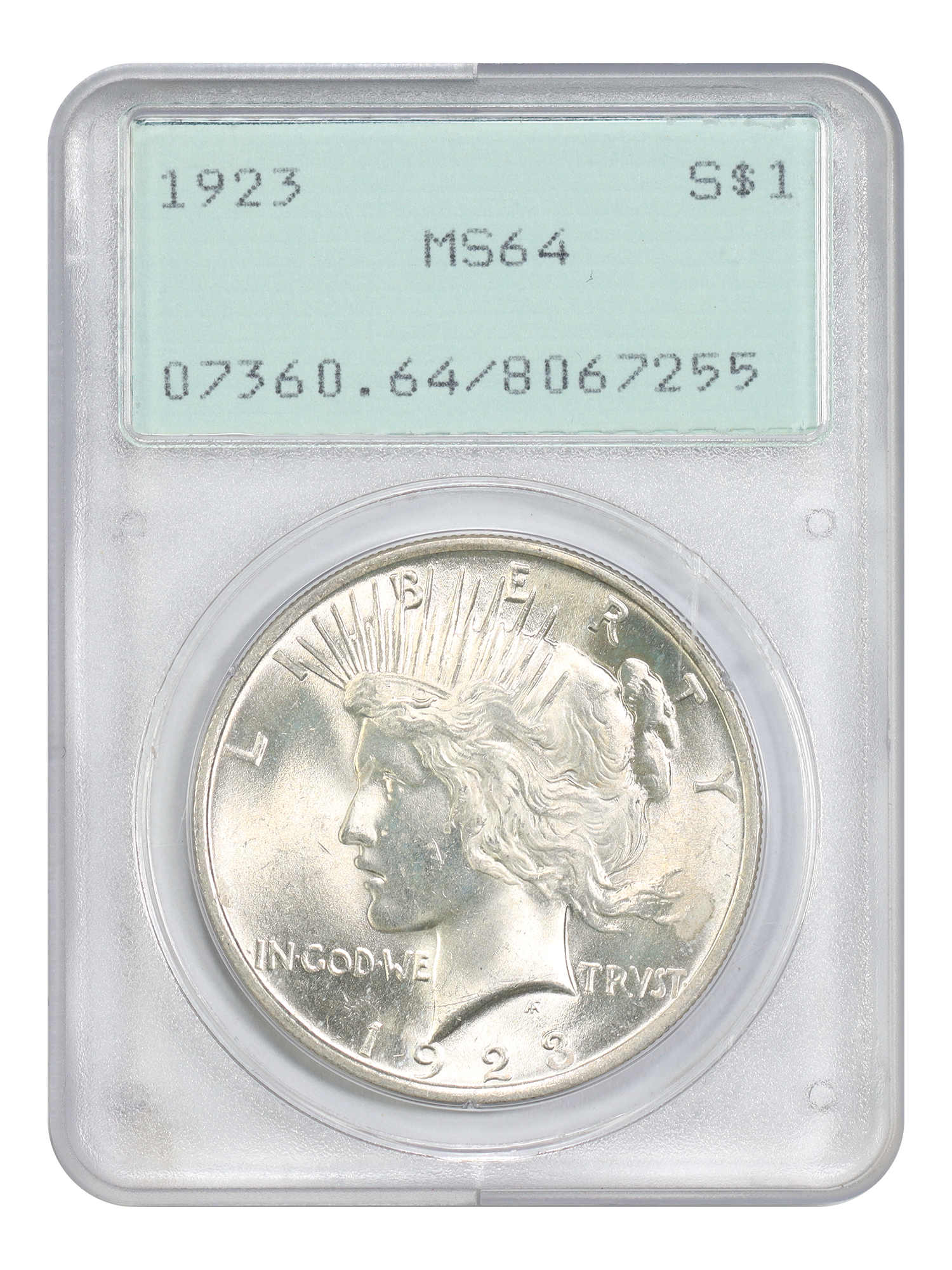 1923 $1 PCGS MS64 (OGH Rattler)