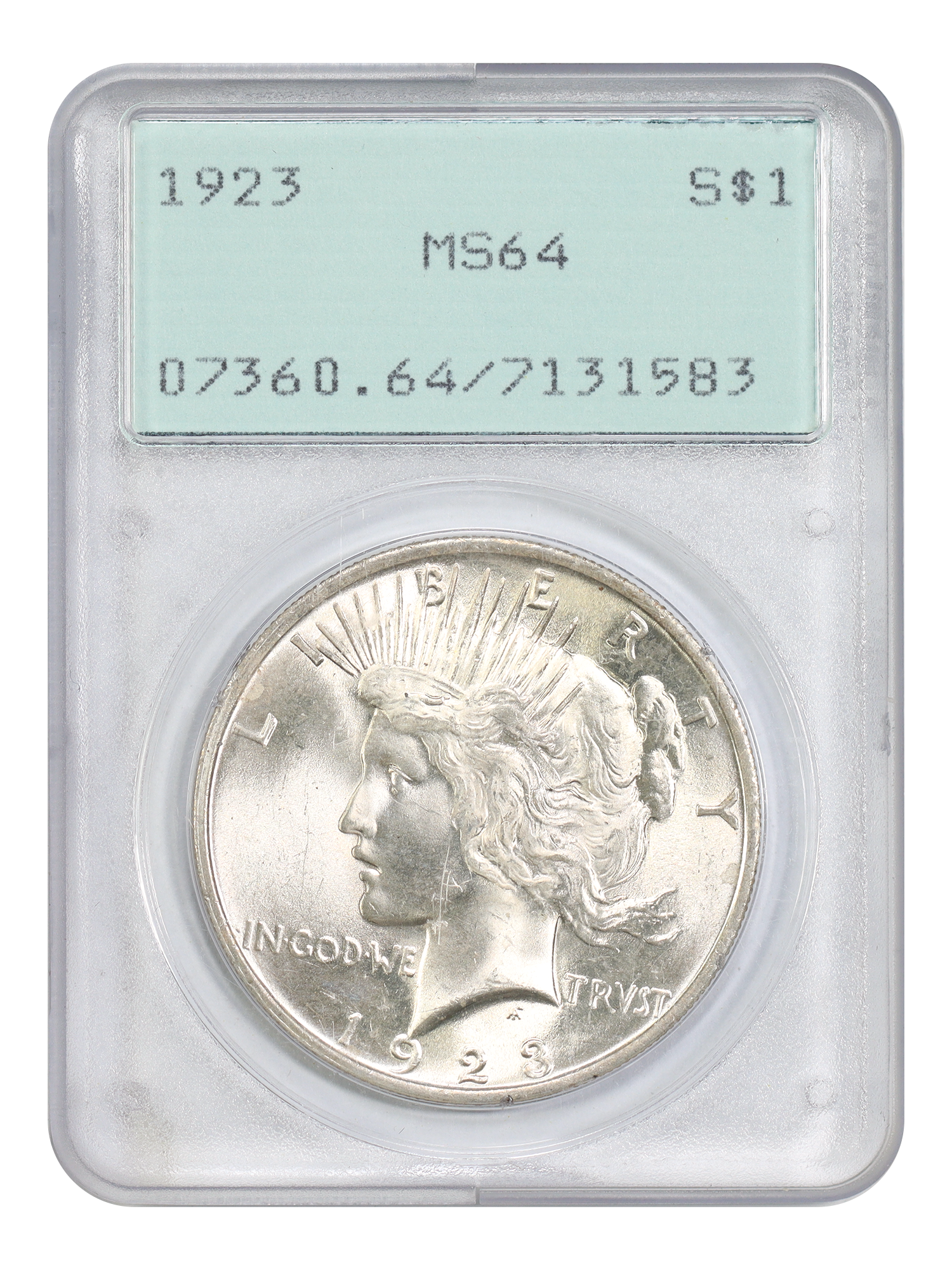 1923 $1 PCGS MS64 (OGH Rattler)