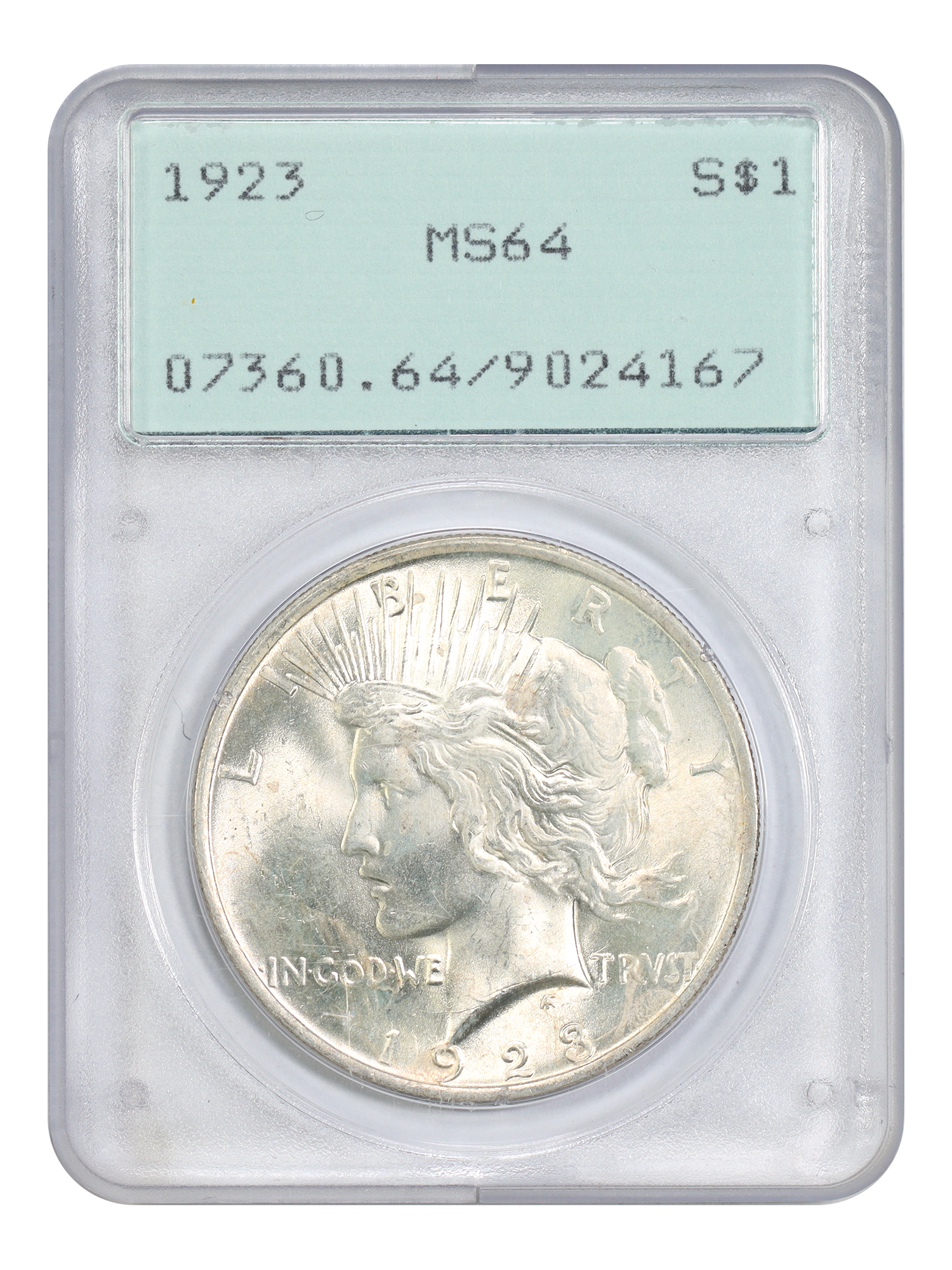 1923 $1 PCGS MS64 (OGH Rattler)