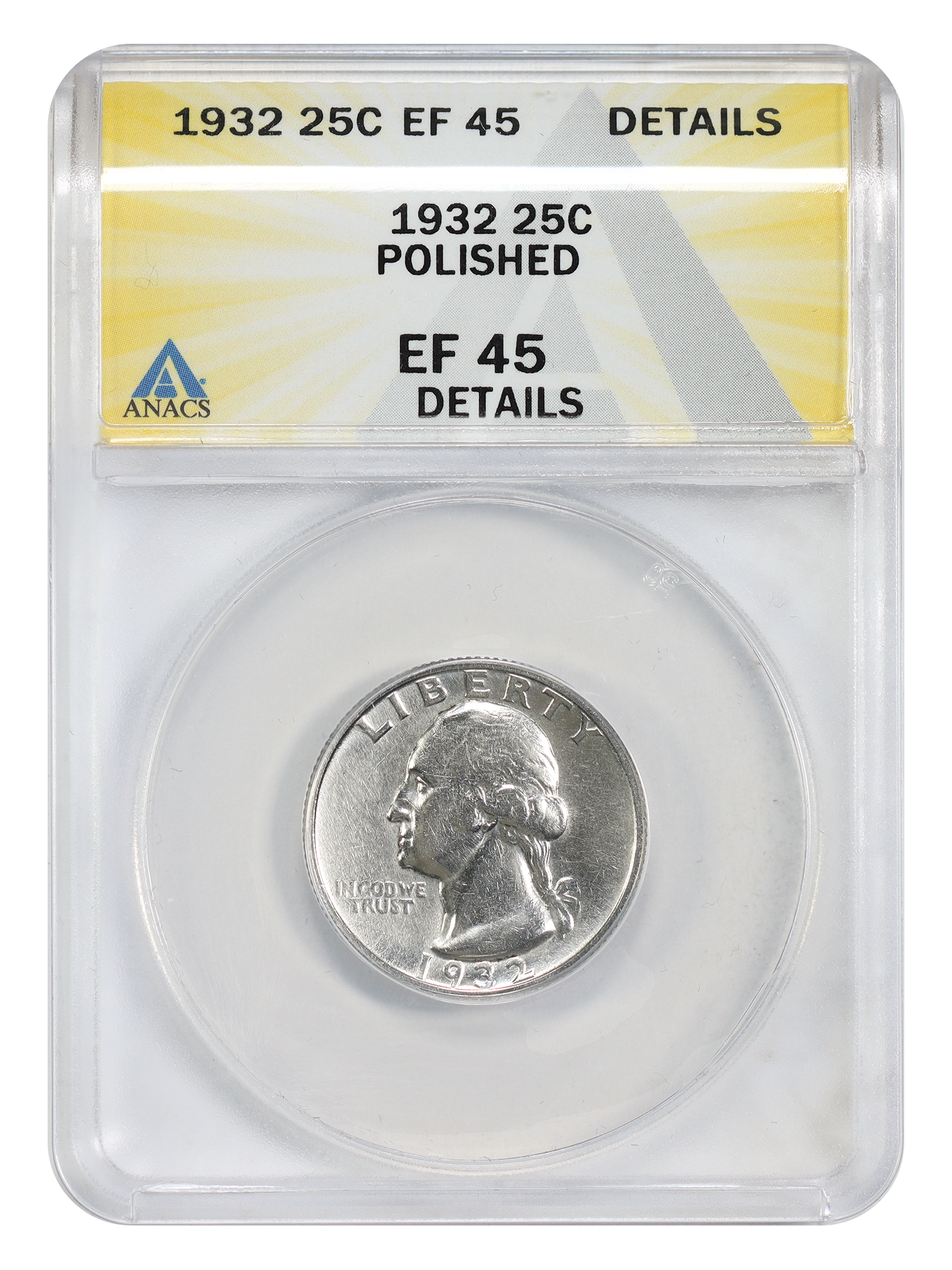 1932 25C ANACS XF Details (Polished)