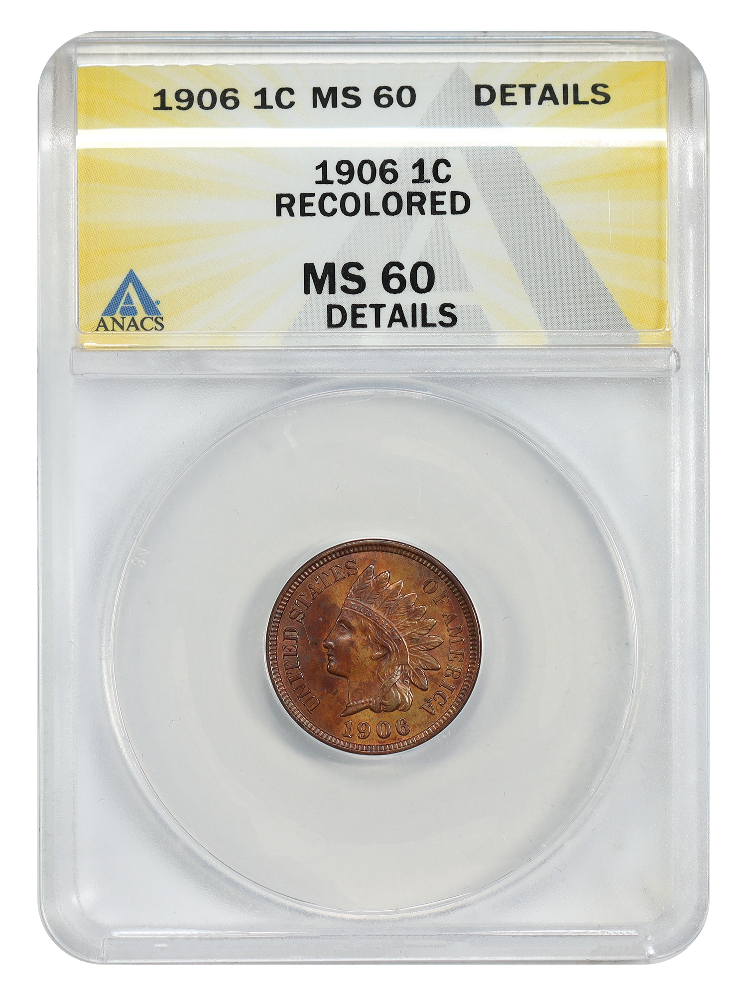 1906 1C ANACS UNC Details (Recolored)