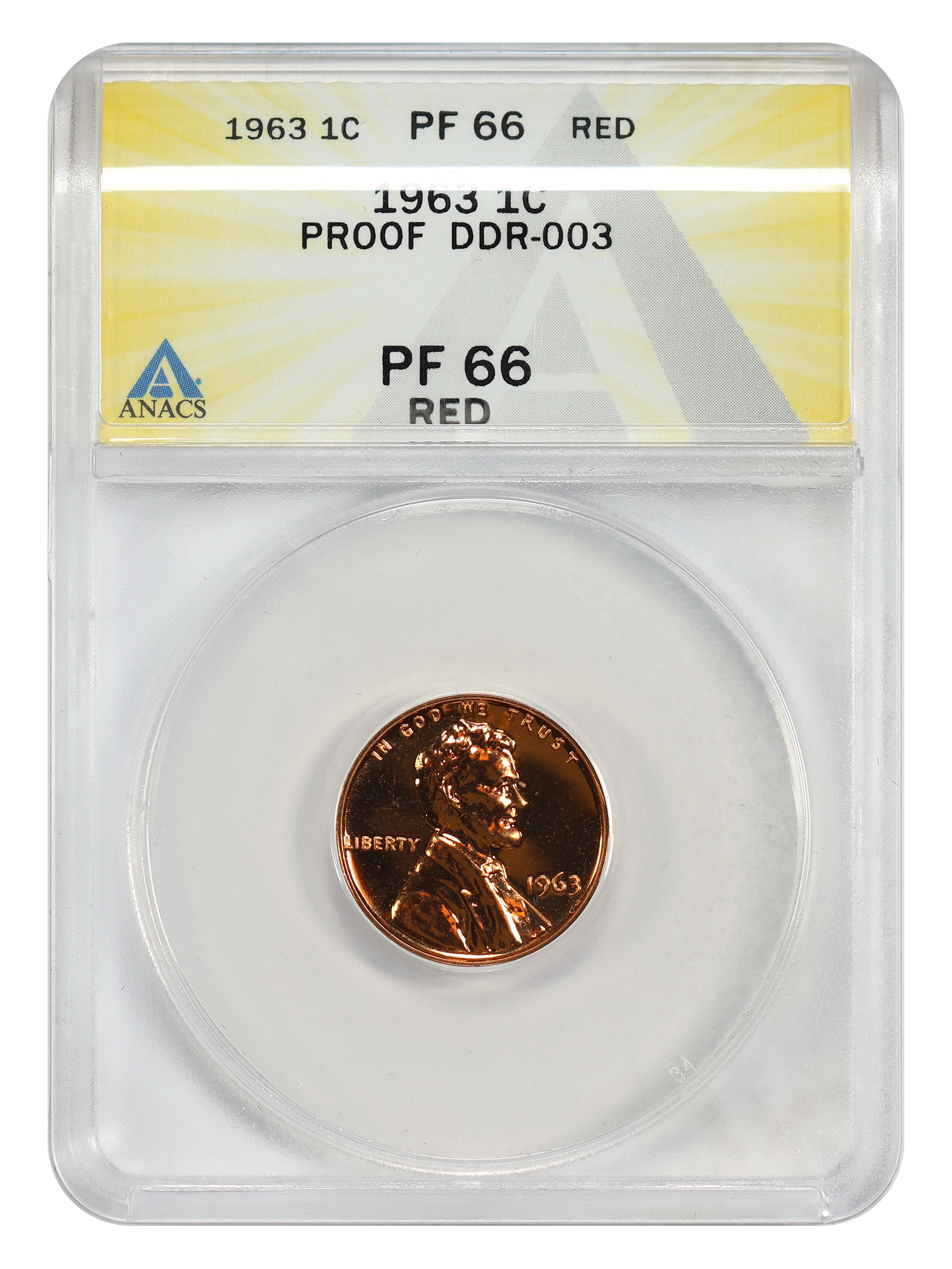 1963 1C ANACS PR66RD (DDR-003)