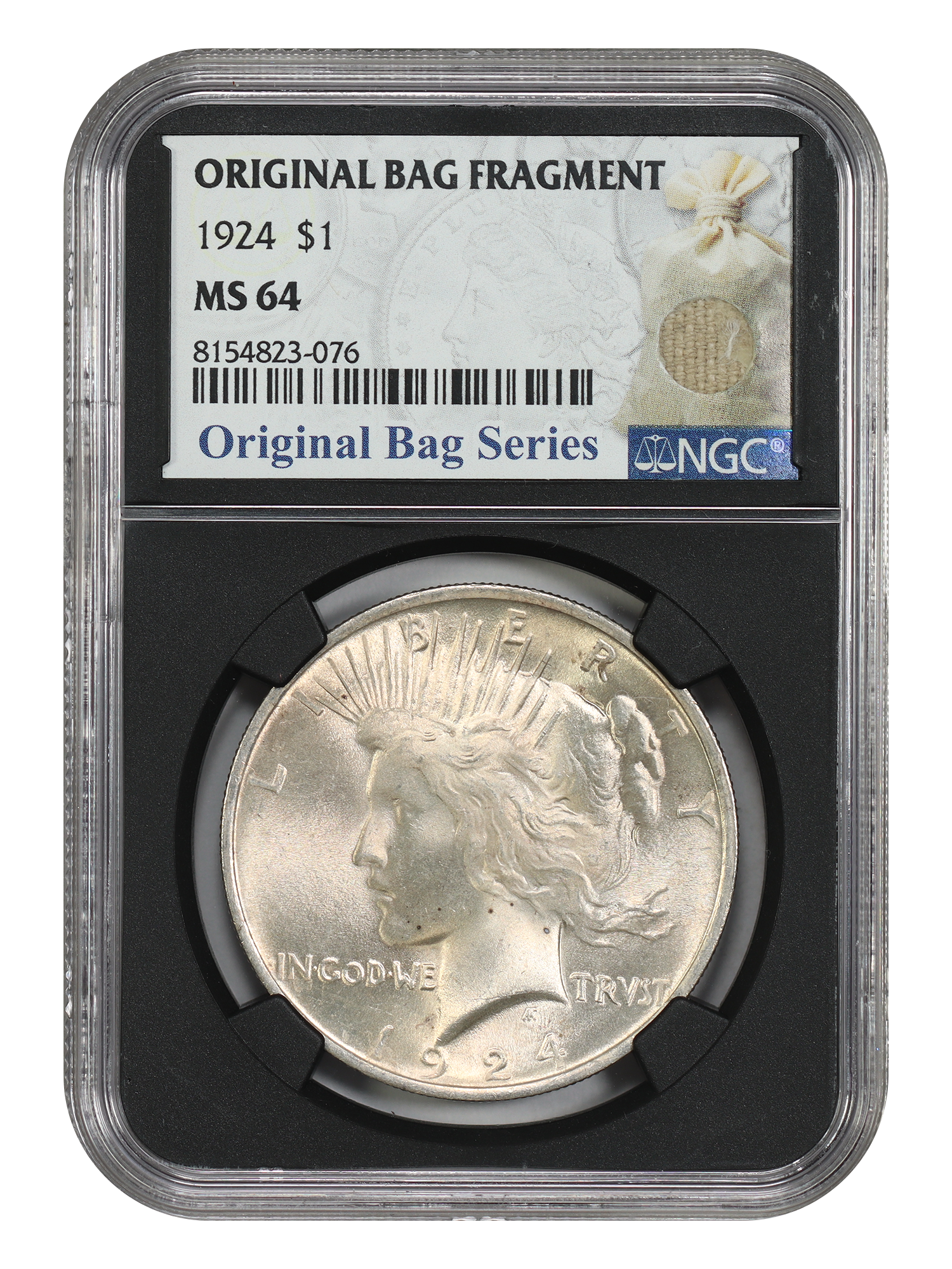 1924 $1 NGC MS64 (w/Original Bag Fragment)