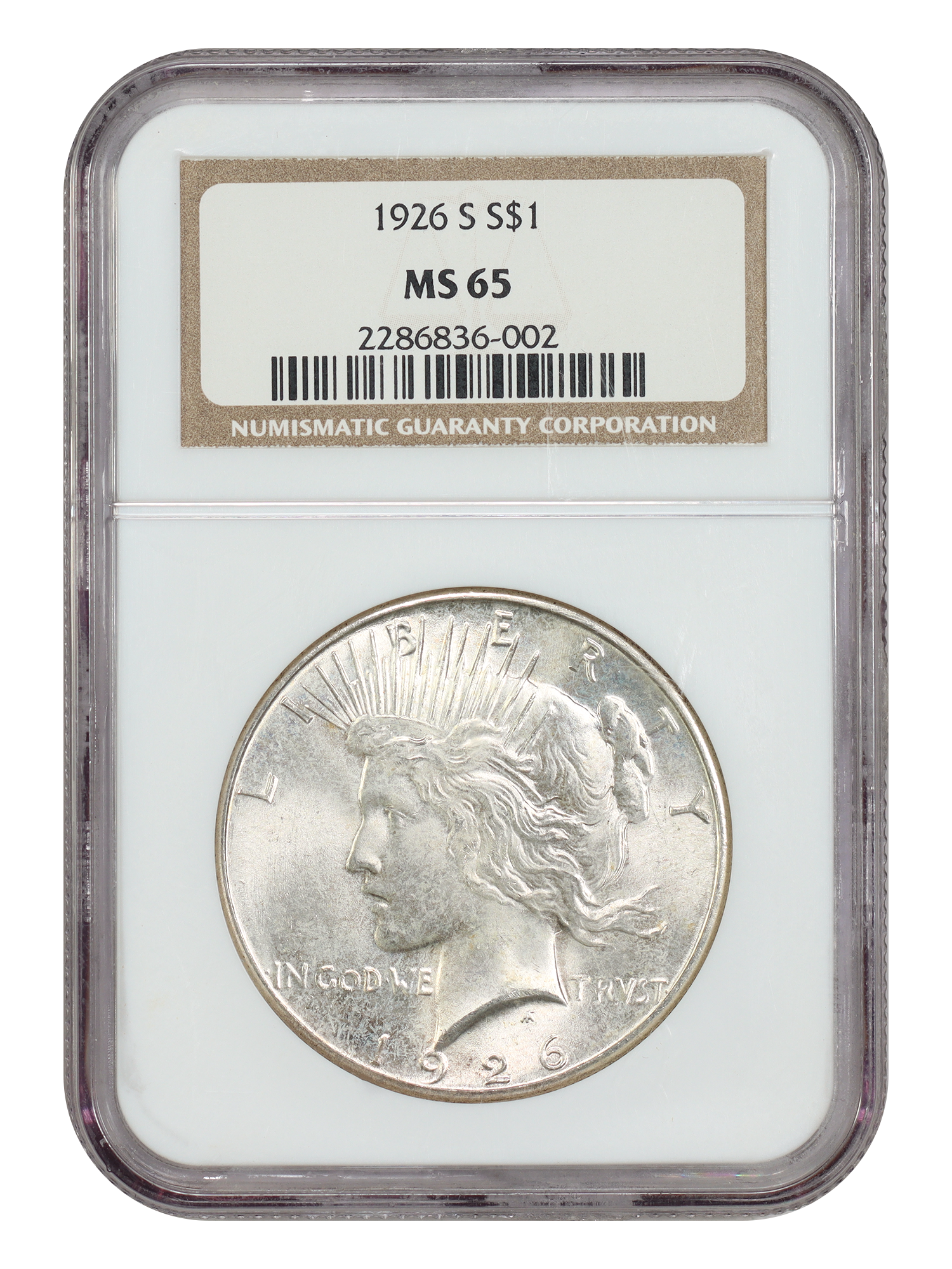 1926-S $1 NGC MS65