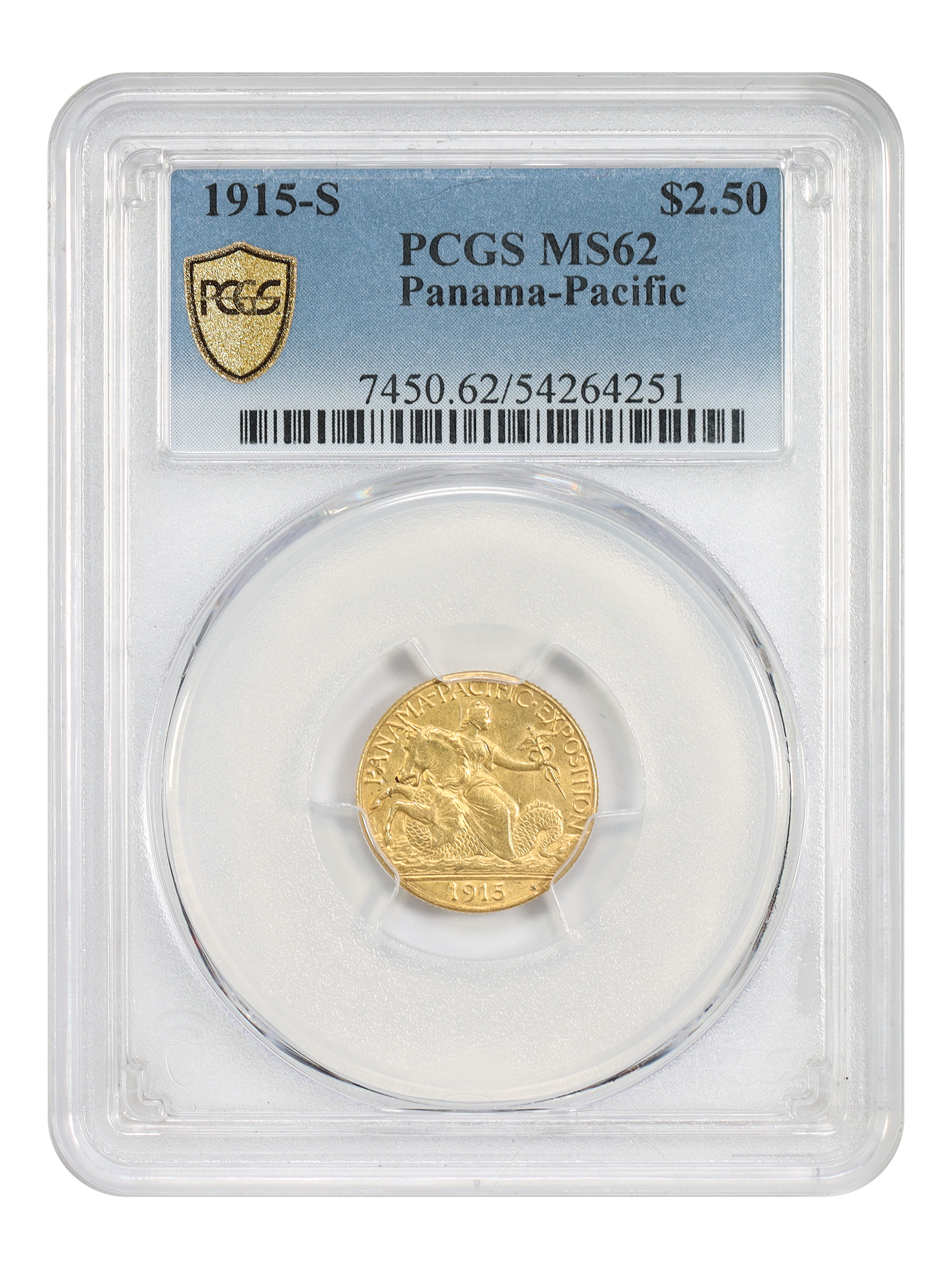 1915-S $2.50 Panama-Pacific PCGS MS62