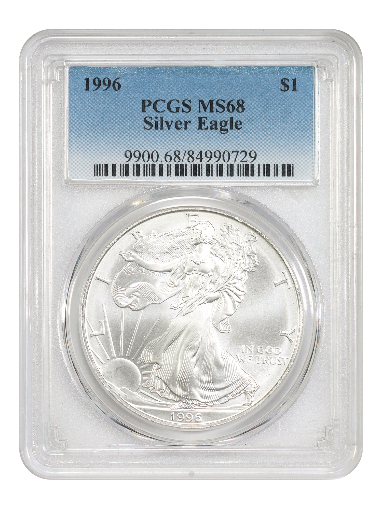 1996 $1 Silver Eagle PCGS MS68