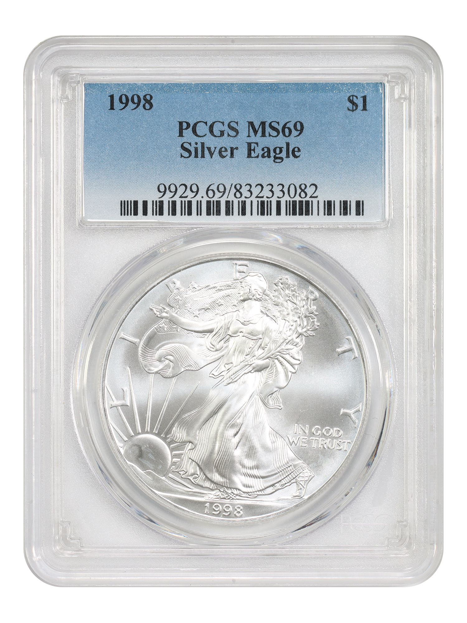 1998 $1 Silver Eagle PCGS MS69
