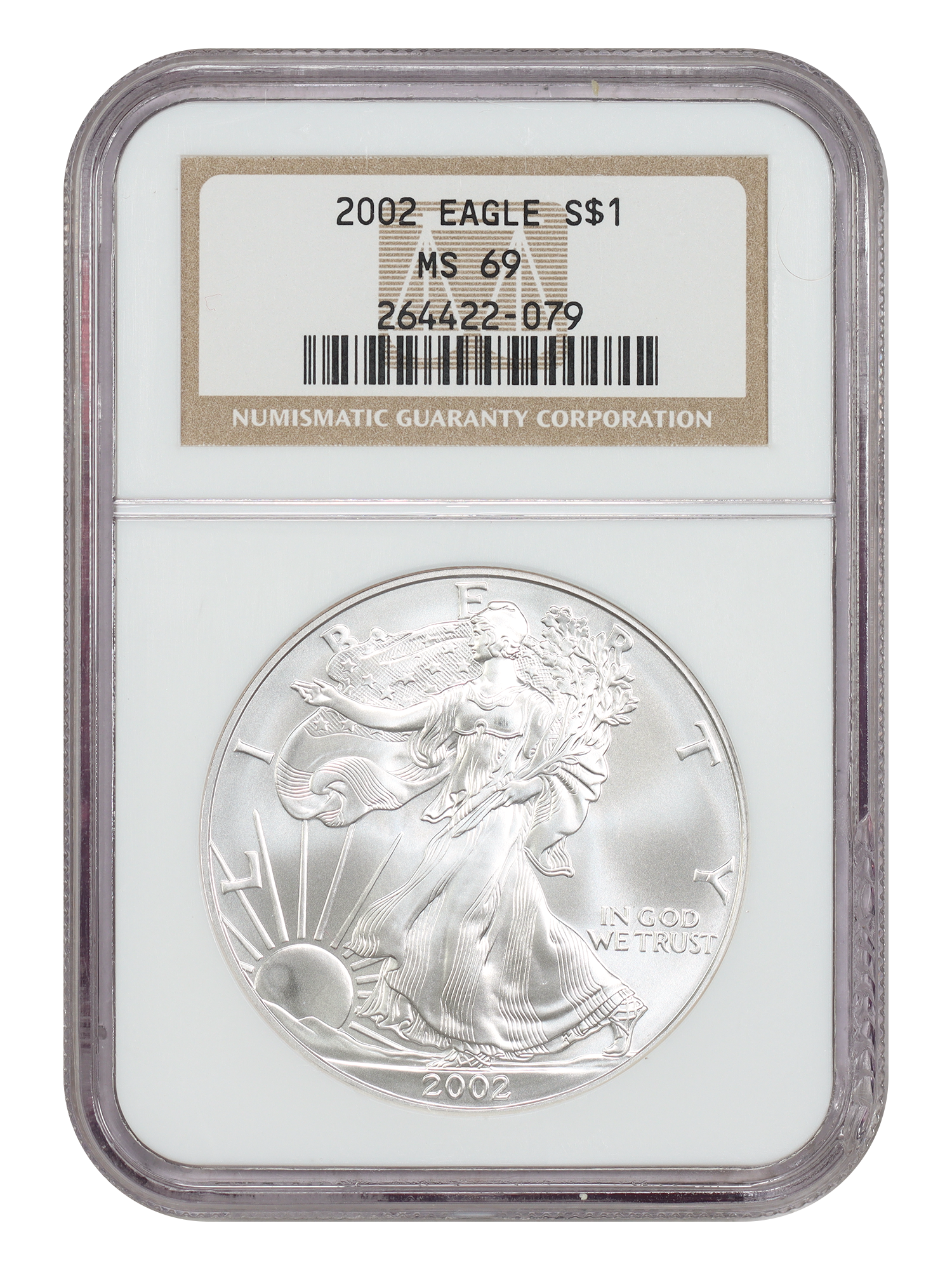 2002 $1 Silver Eagle NGC MS69