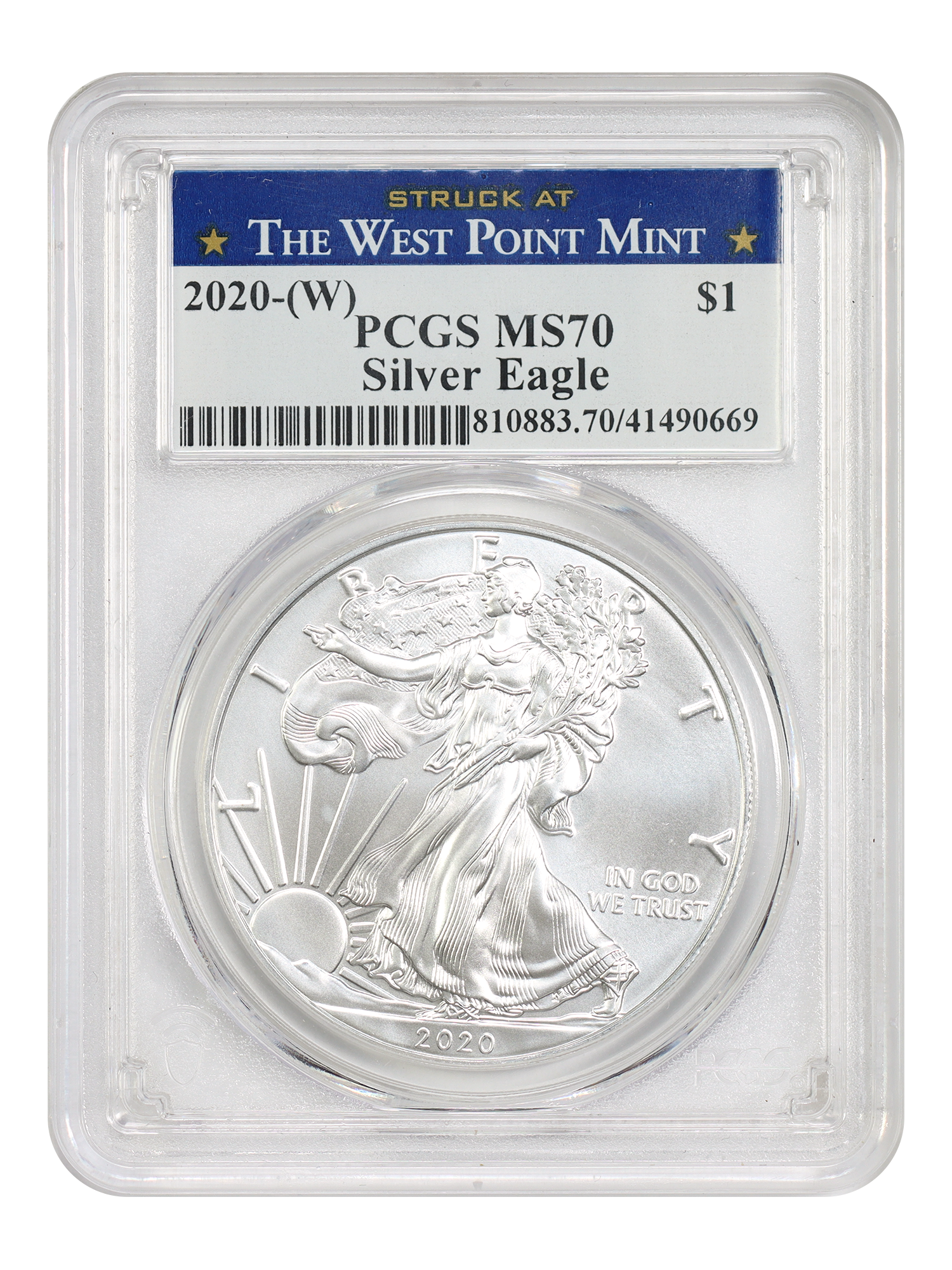 2020-(W) $1 Silver Eagle PCGS MS70