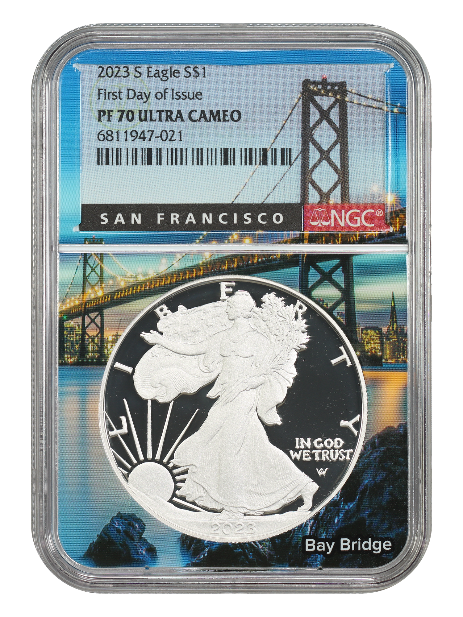 2023-S $1 Silver Eagle NGC PR70DCAM (First Day of Issue)