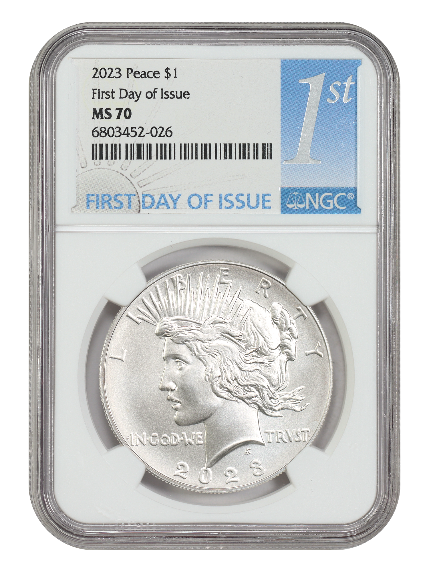 2023 $1 Peace Dollar NGC MS70 (First Day of Issue)