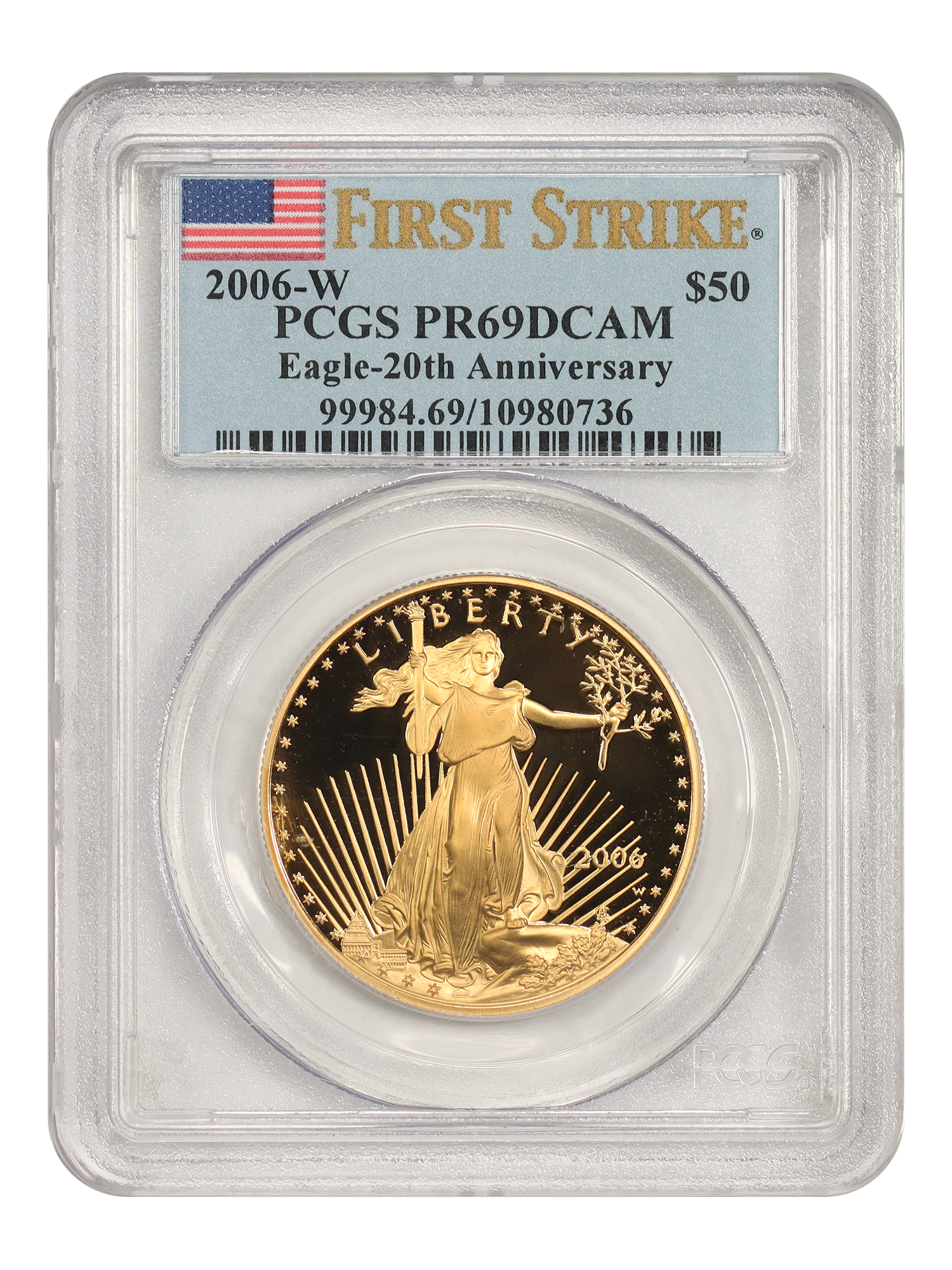 2006-W $50 Eagle PCGS PR69DCAM (First Strike)