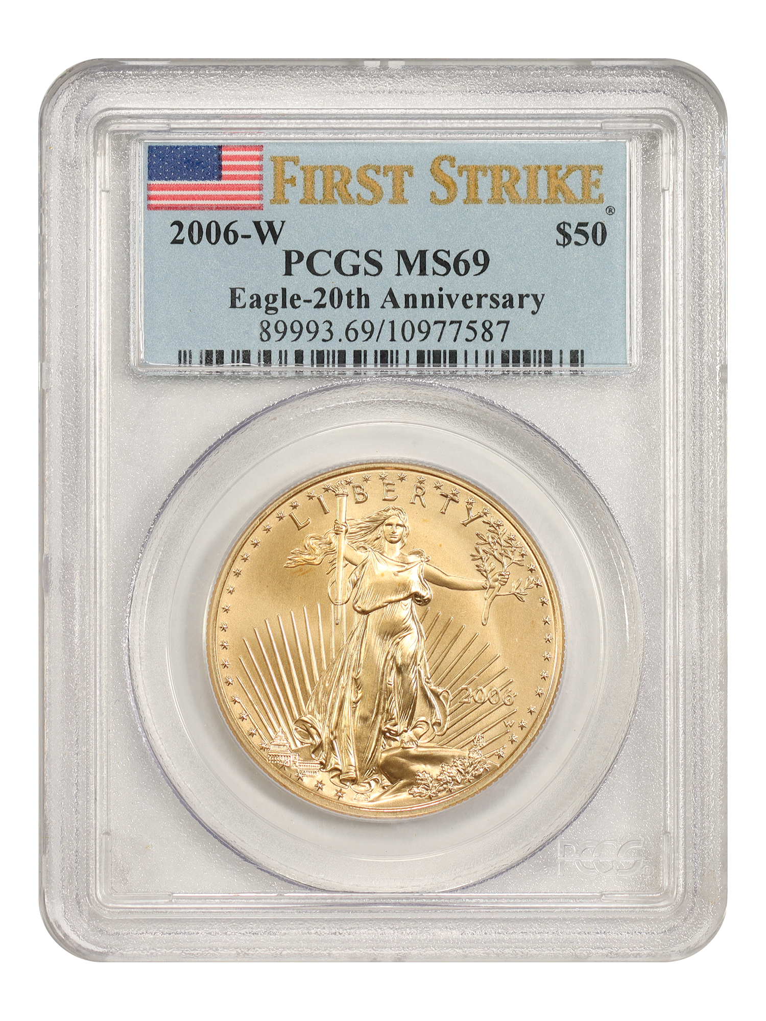 2006-W $50 Burnished Gold Eagle PCGS SP69 (First Strike)